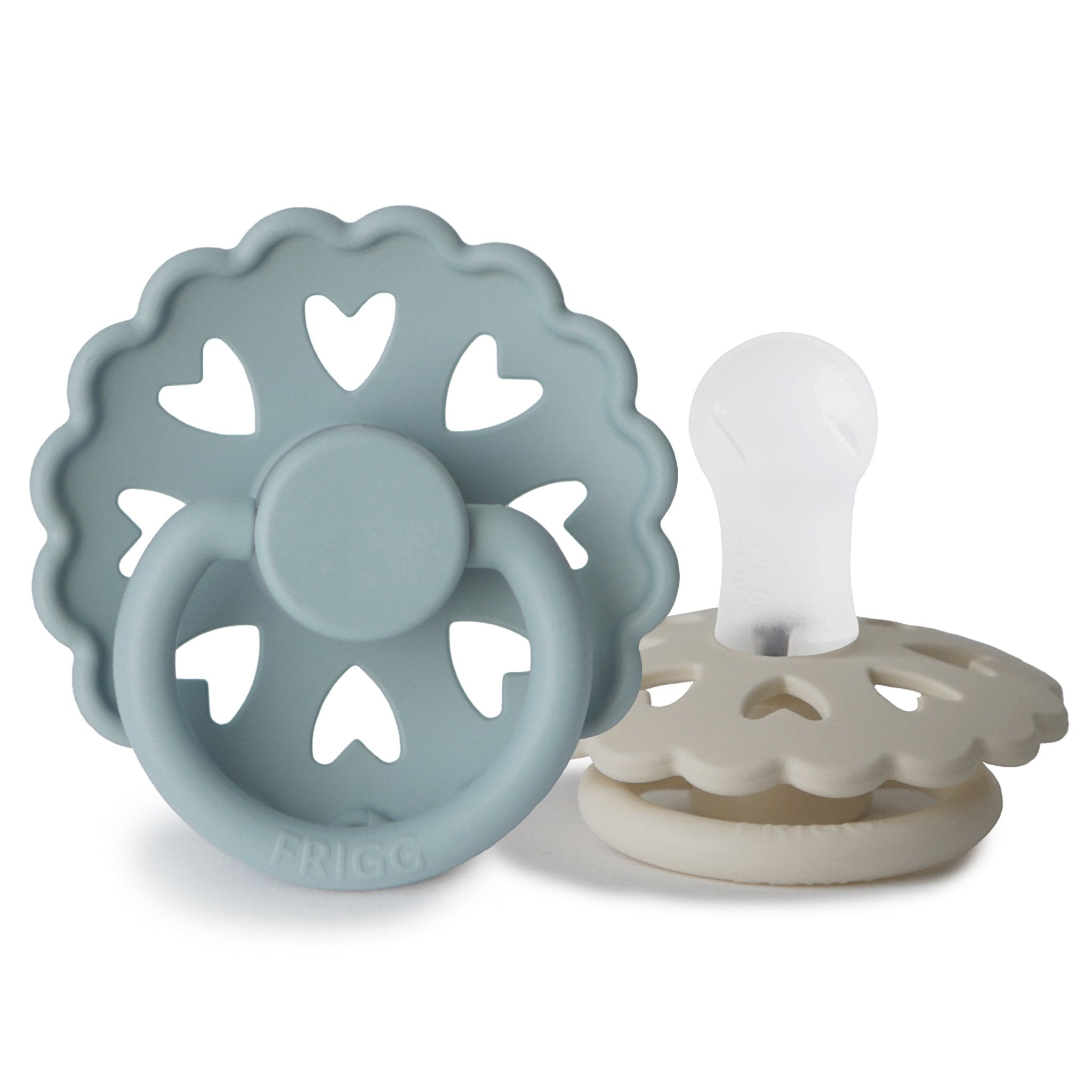 FRIGG Andersen Fairytale Silicone Pacifier 2 - Pack - Tenth & Pine - FRIGG PACIFIERS - 0 - 6 months - Stone Blue/Willow Gray