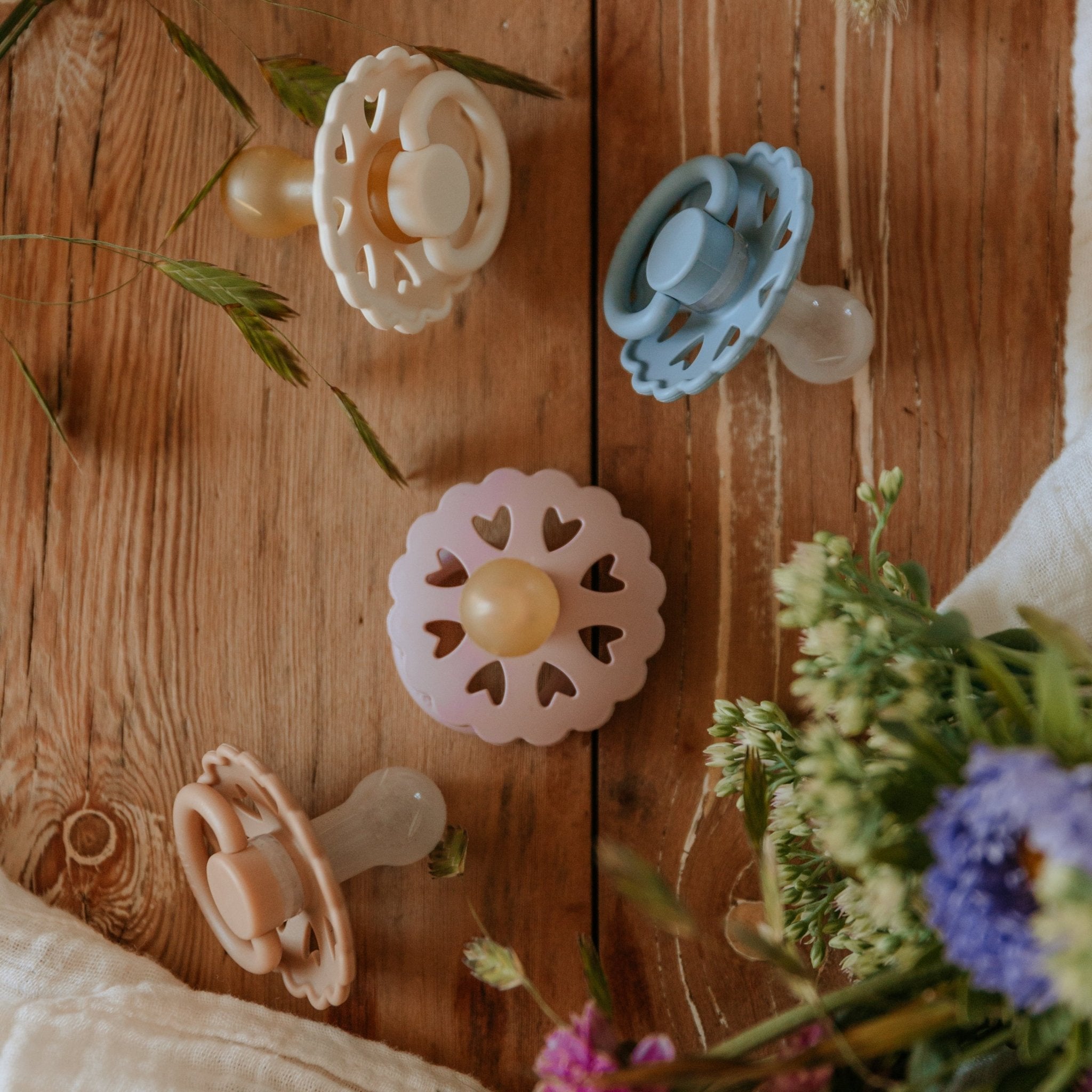 FRIGG Andersen Fairytale Silicone Pacifier 2 - Pack - Tenth & Pine - FRIGG PACIFIERS - 6 - 18 months - Stone Blue/Willow Gray