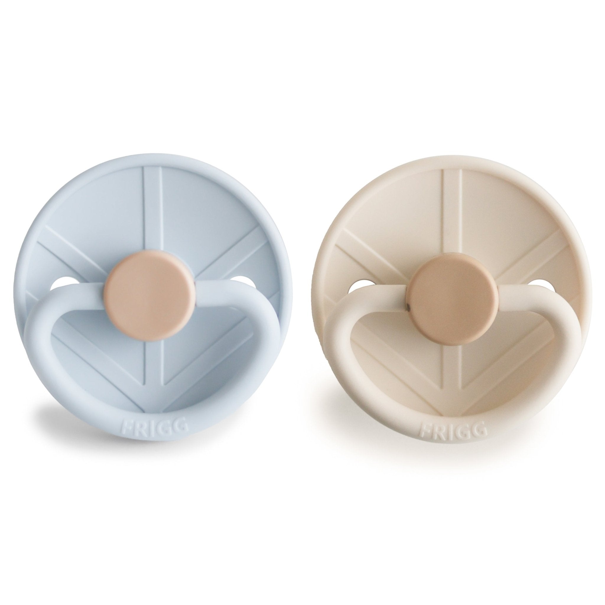 FRIGG Little Viking Silicone 2 - Pack - Tenth & Pine - Pacifiers & Teethers - 6 - 18 months - Powder Blue/Cream
