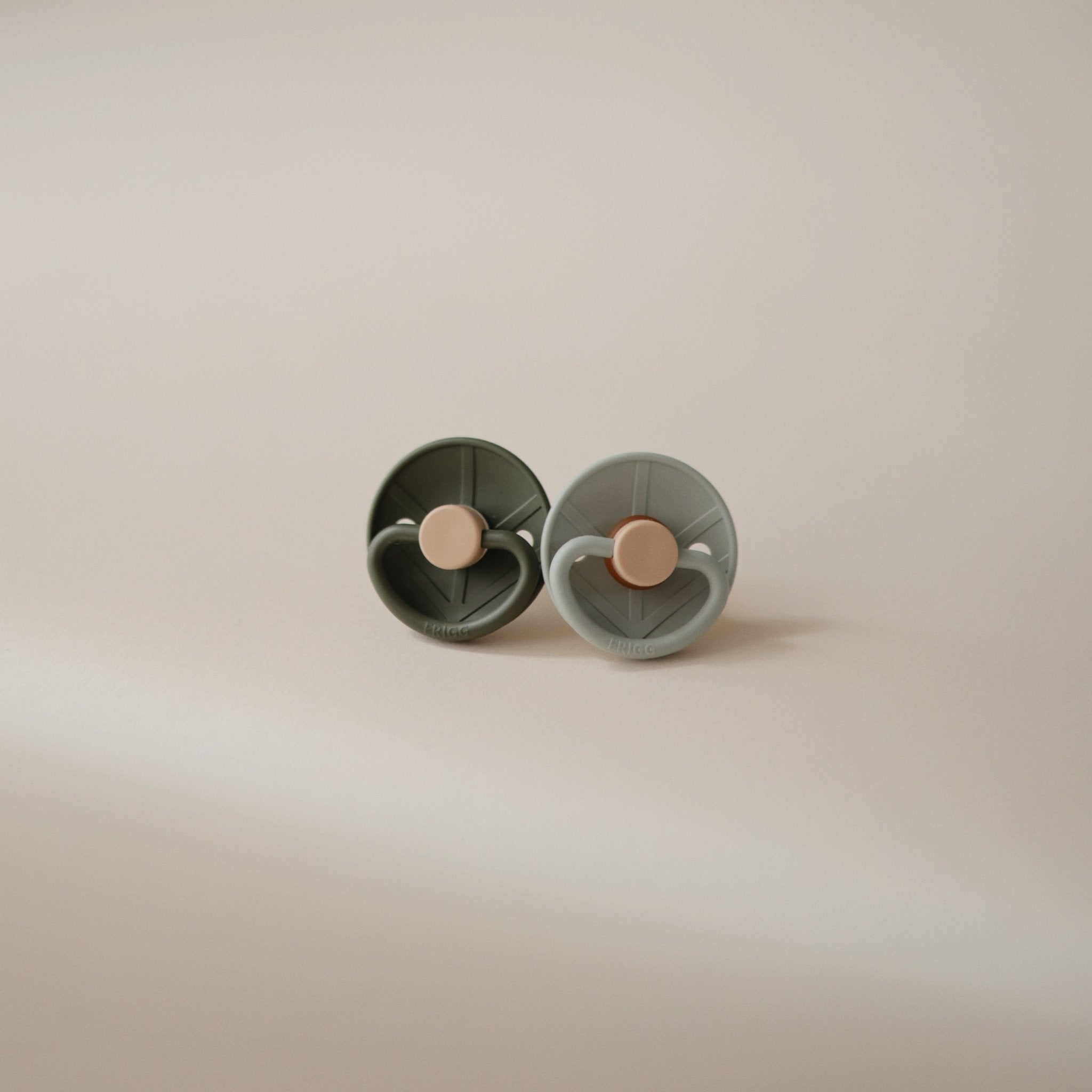 FRIGG Little Viking Silicone 2 - Pack - Tenth & Pine - Pacifiers & Teethers - 6 - 18 months - Sage/Olive