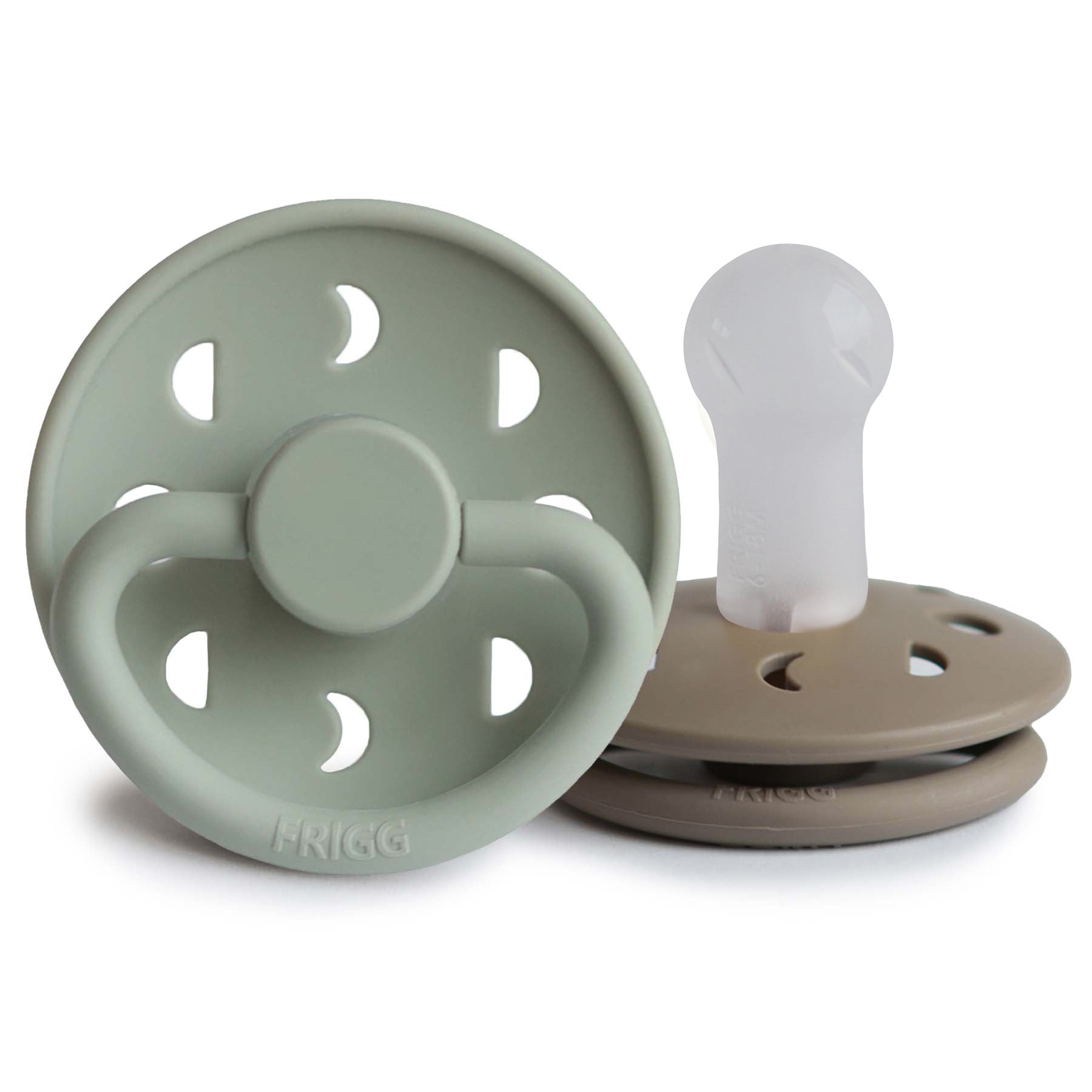 FRIGG Moon Silicone Pacifier 2 - Pack - Tenth & Pine - FRIGG PACIFIERS - 6 - 18 months - Sage/Portobello