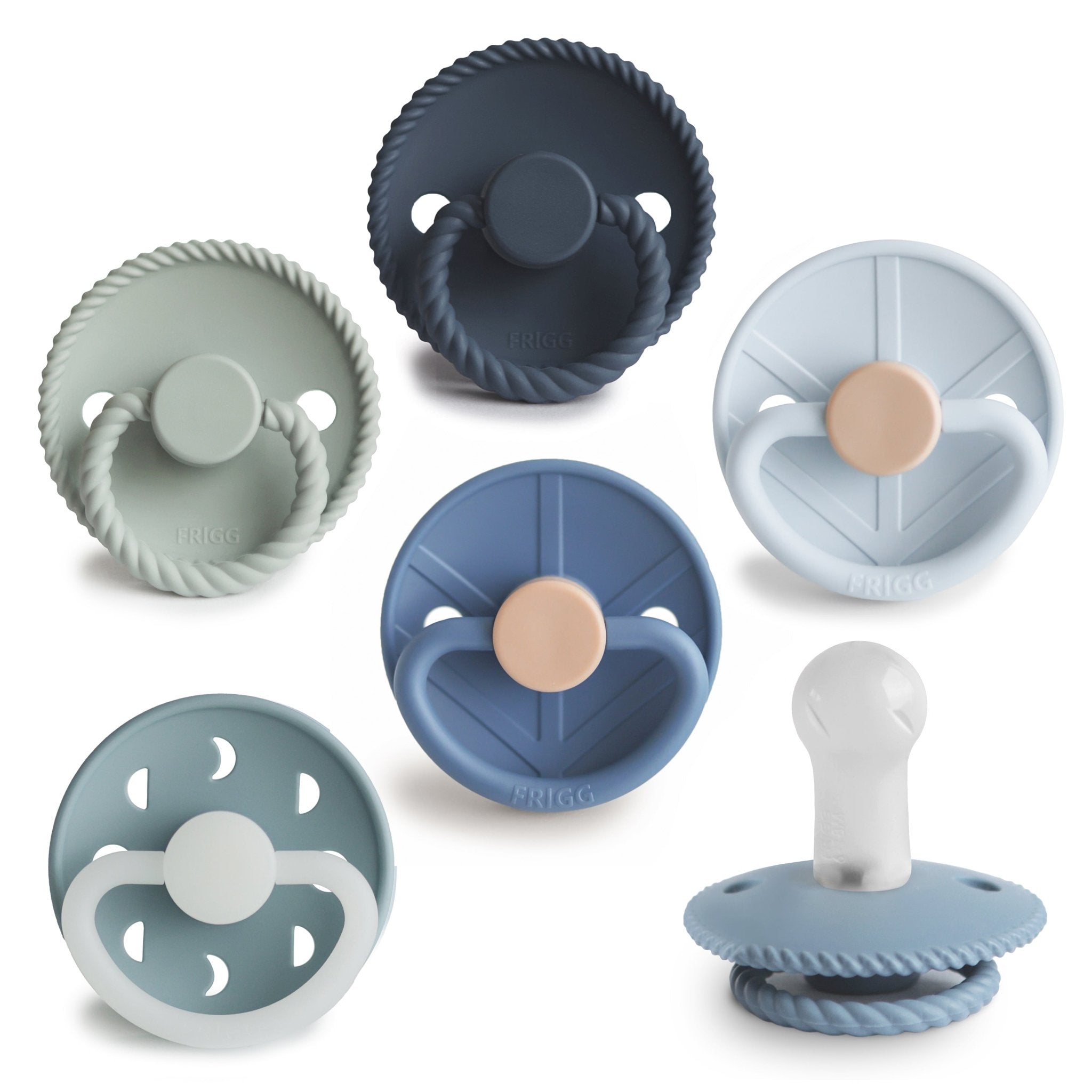 FRIGG Silicone Pacifier 6 - Pack - Tenth & Pine - FRIGG PACIFIERS - 6 - 18 Months - Endless Sea