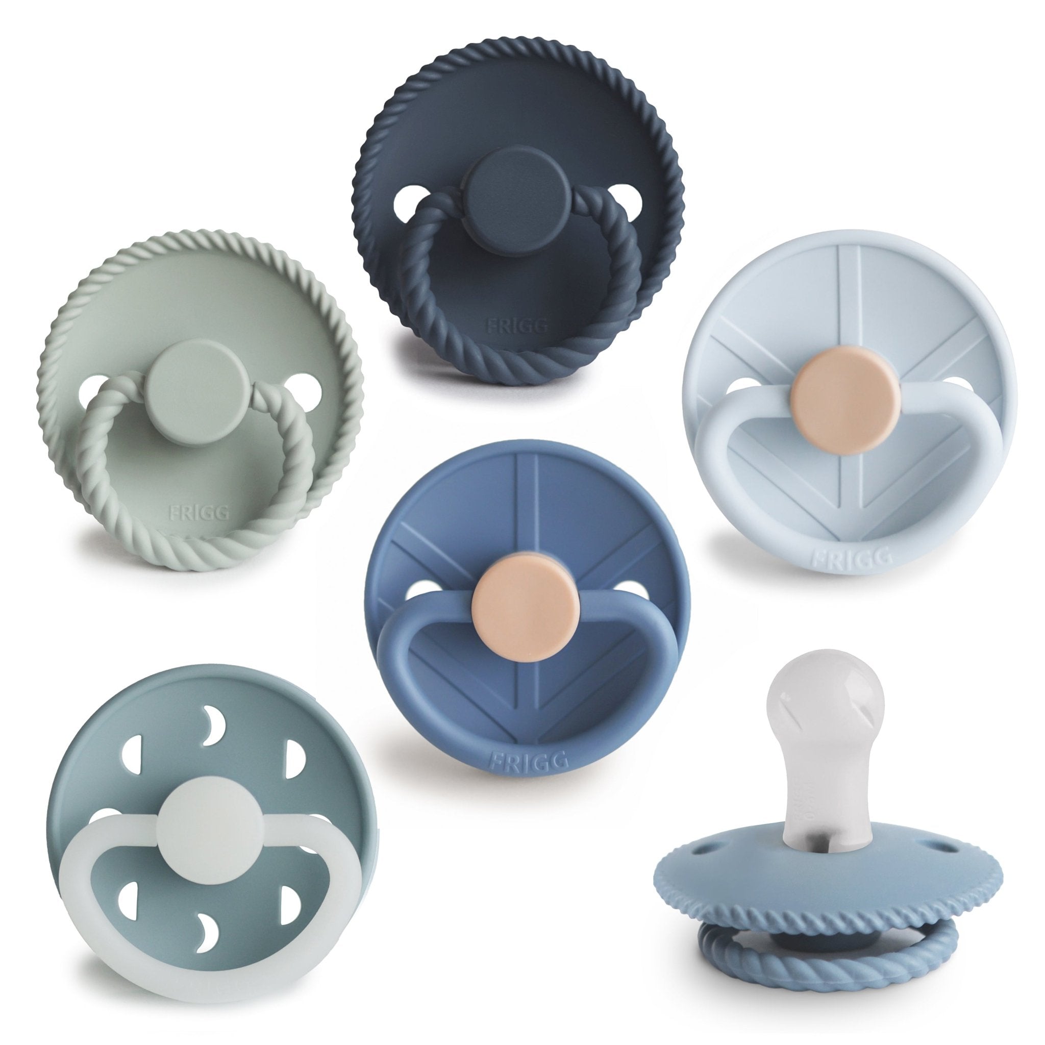 FRIGG Silicone Pacifier 6 - Pack - Tenth & Pine - FRIGG PACIFIERS - 0 - 6 Months - Endless Sea