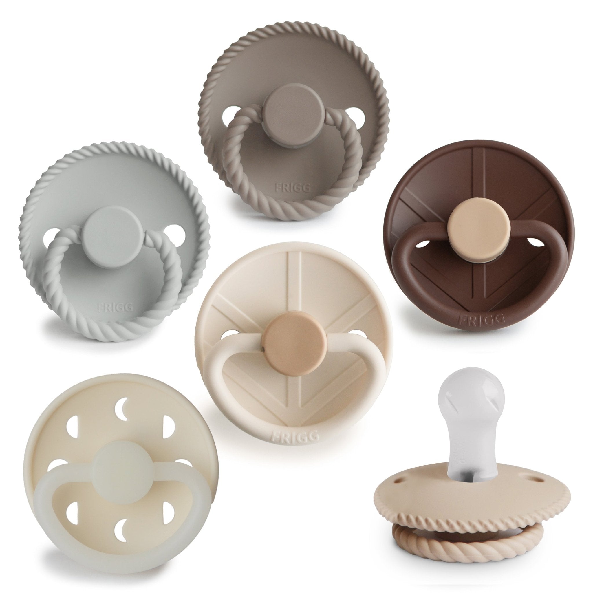 FRIGG Silicone Pacifier 6 - Pack - Tenth & Pine - FRIGG PACIFIERS - 0 - 6 Months - Earthy Wonder