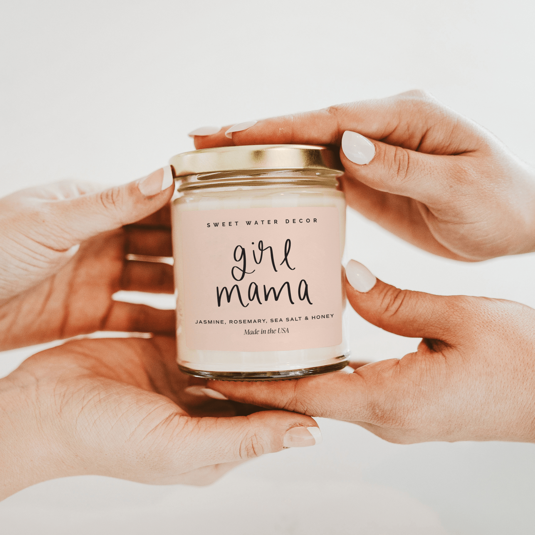 Girl Mama Soy Candle - Clear Jar - 9 oz (Wildflowers and Salt) - Tenth & Pine - Candles -