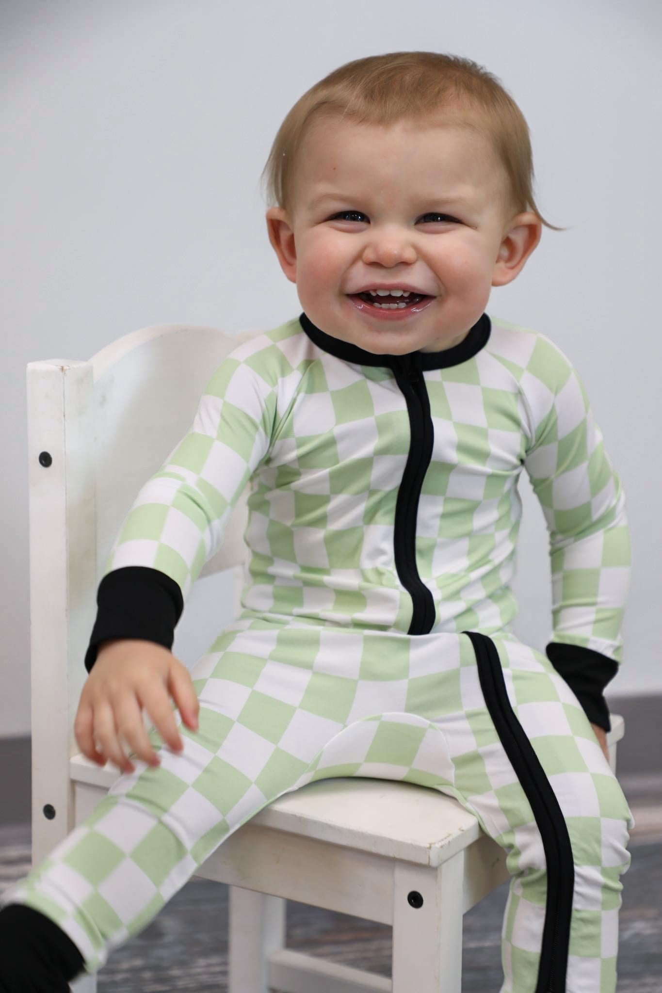 Green Checker - Zippy - Tenth & Pine - 0 - 3M (zippy)