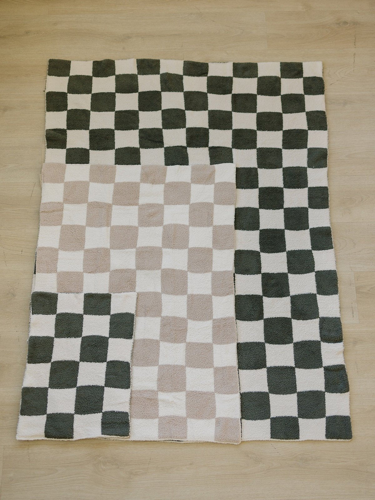 Green Checkered Plush Blanket - Tenth & Pine - Lovey 15X20