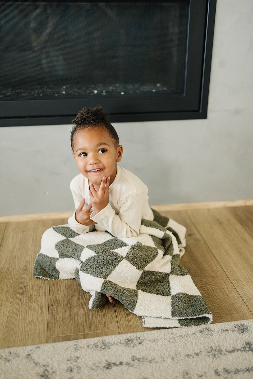 Green Checkered Plush Blanket - Tenth & Pine - Lovey 15X20