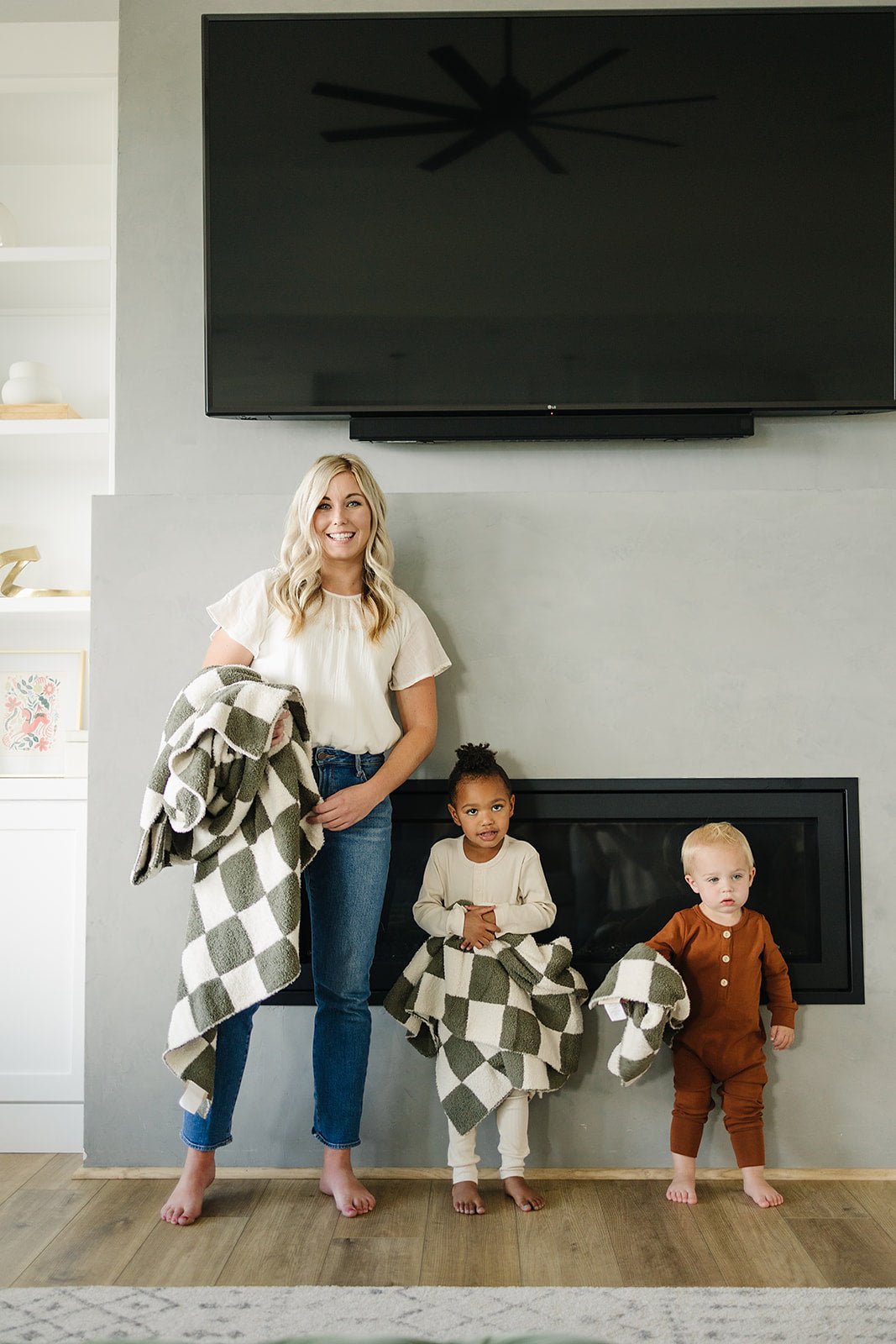 Green Checkered Plush Blanket - Tenth & Pine - Lovey 15X20