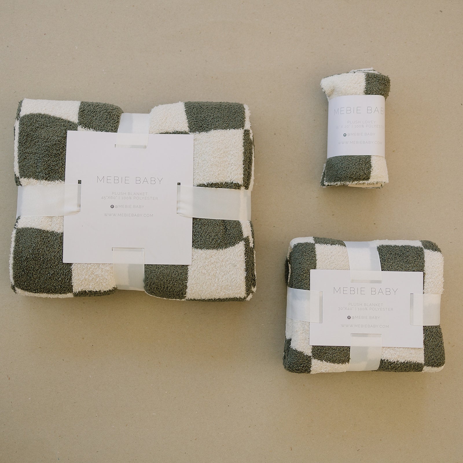 Green Checkered Plush Blanket - Tenth & Pine - Lovey 15X20