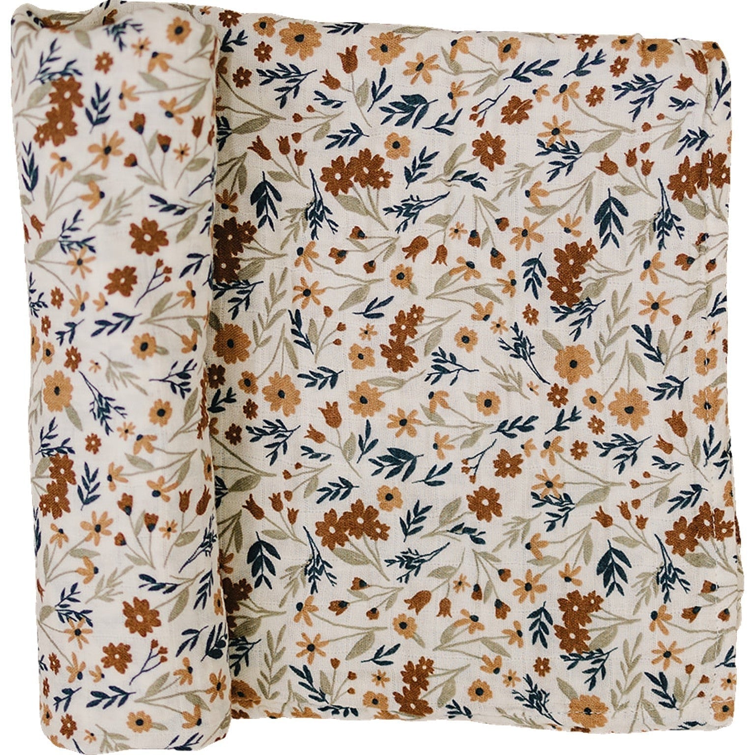 Harvest Floral Muslin Swaddle Blanket - Tenth & Pine -