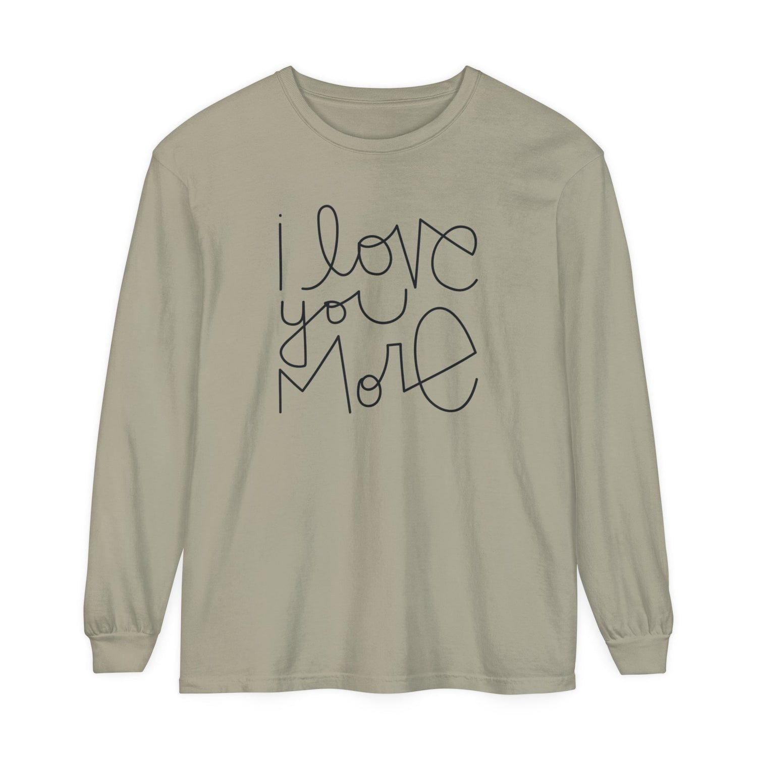 I Love You More Adult Long Sleeve T-Shirt - Tenth & Pine - Long Sleeve Adult Tee - S - Brick