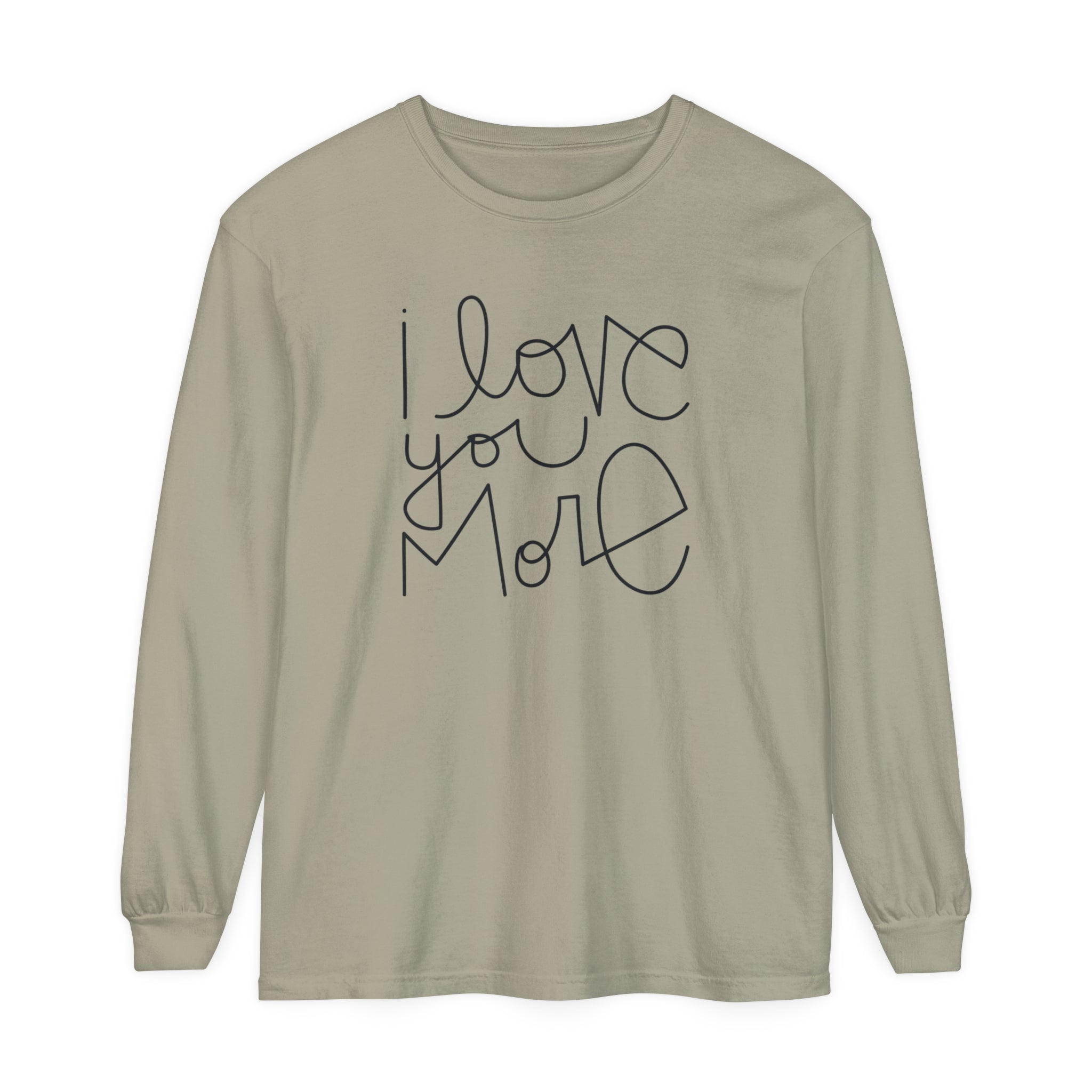 I Love You More Adult Long Sleeve T-Shirt - Tenth & Pine - Long Sleeve Adult Tee - S - Brick