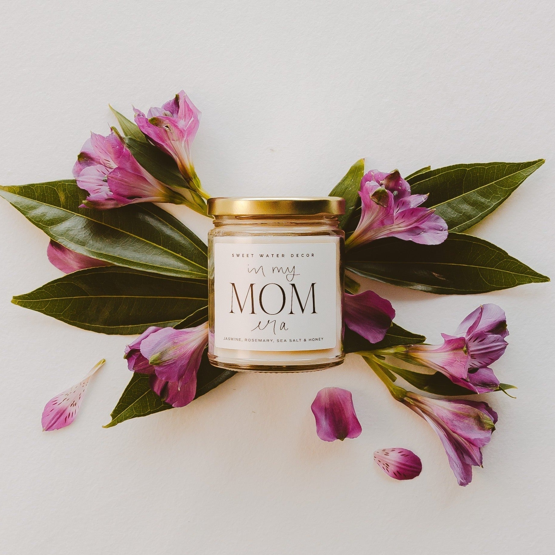 In My Mom Era Soy Candle - Clear Jar - 9 oz (Wildflowers and Salt) - Tenth & Pine - Candles -