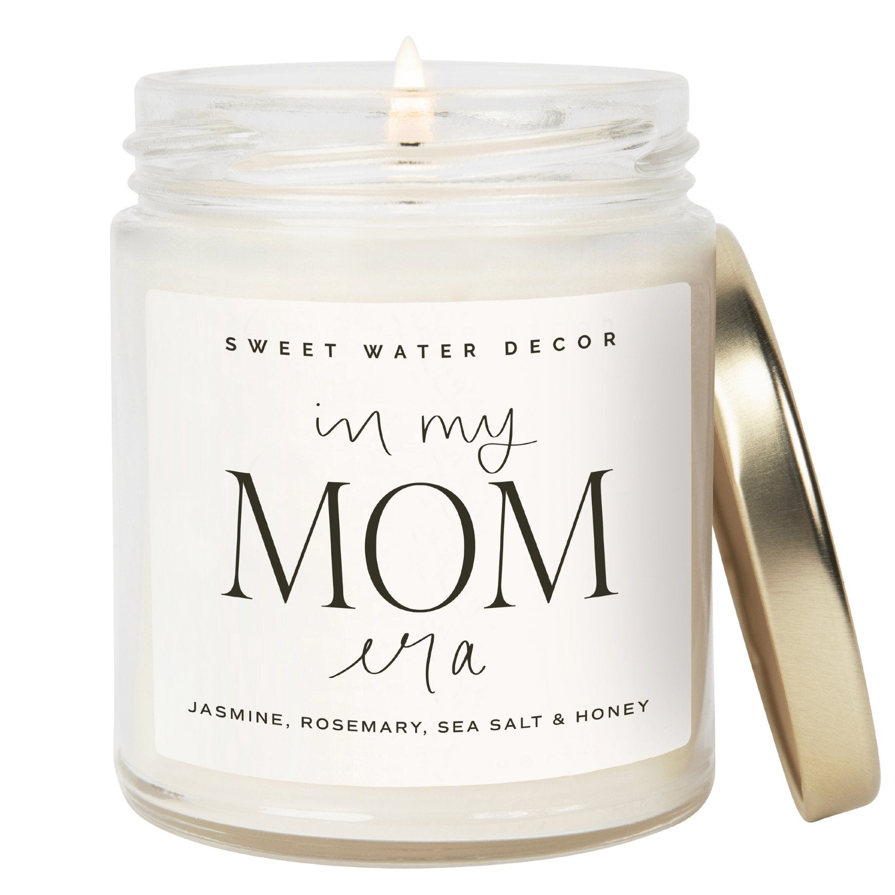 In My Mom Era Soy Candle - Clear Jar - 9 oz (Wildflowers and Salt) - Tenth & Pine - Candles -