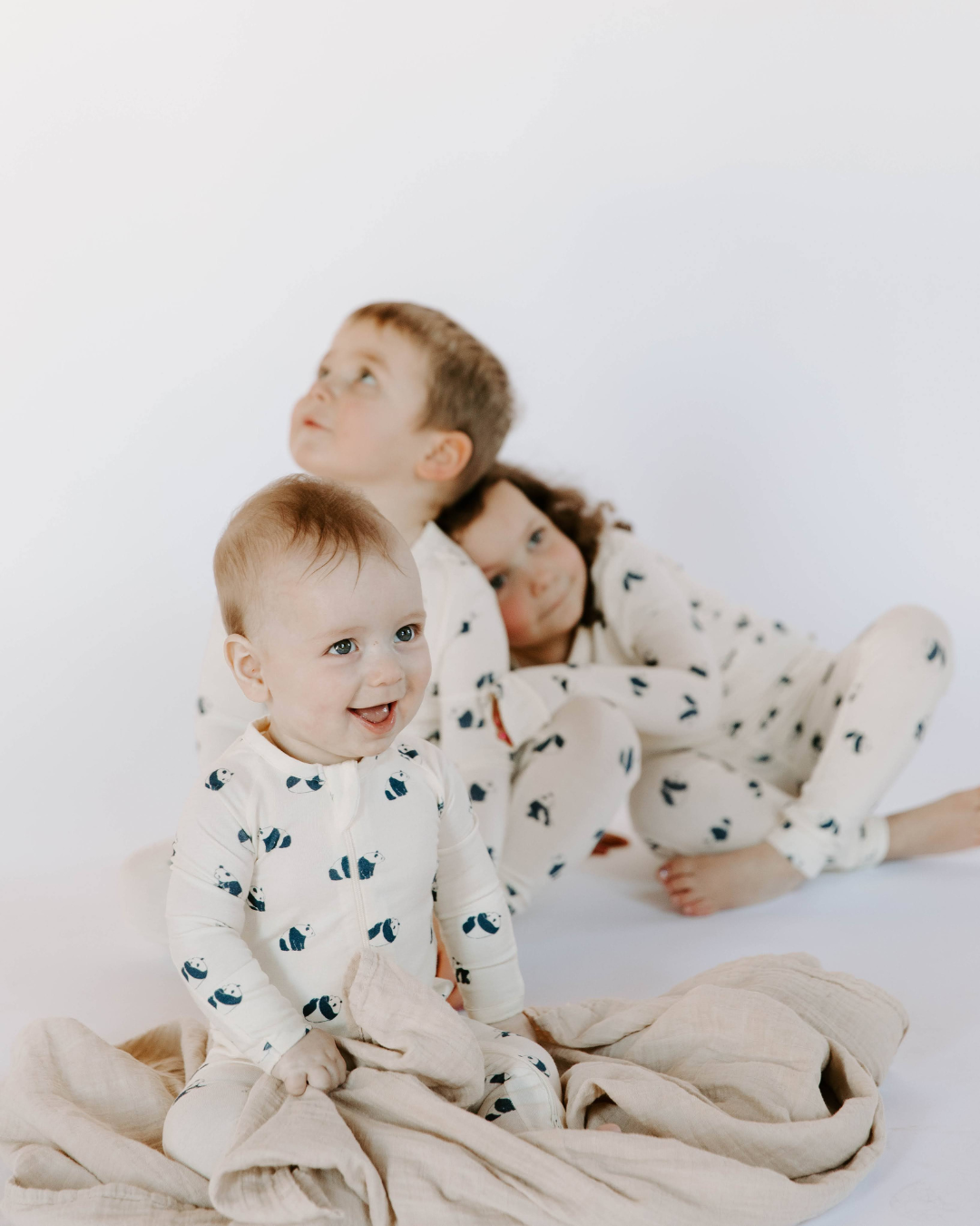 Modal Convertible Footy Pajamas in Panda