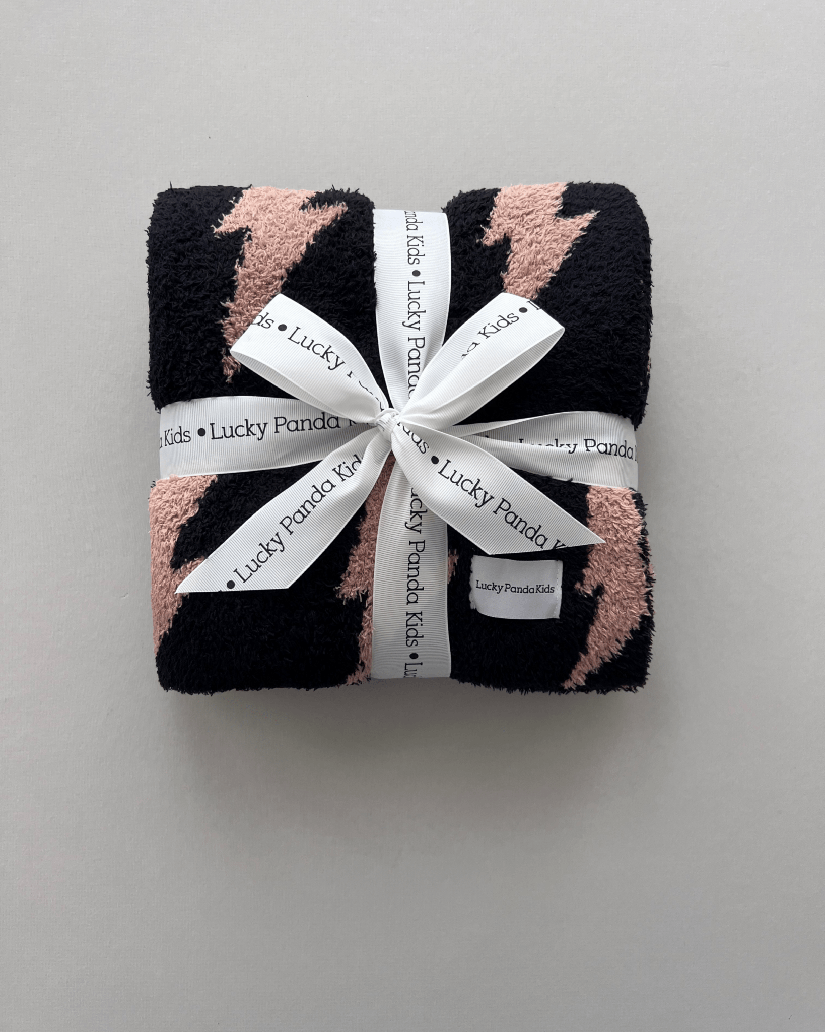 Lightning Bolt Fuzzy Blanket | Mocha - Tenth & Pine - Plush Blanket -