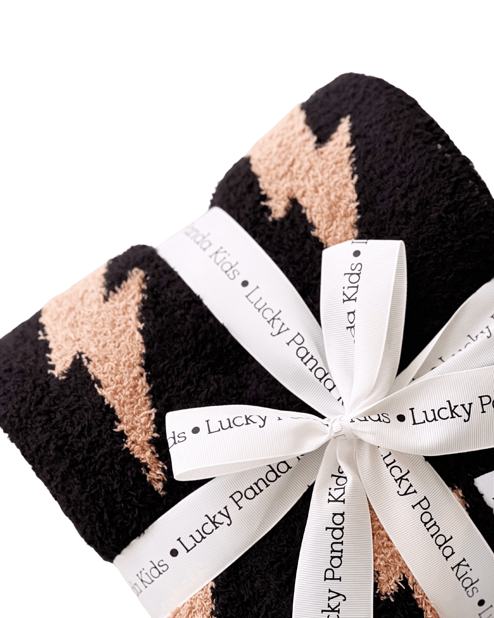 Lightning Bolt Fuzzy Blanket | Mocha - Tenth & Pine - Plush Blanket -