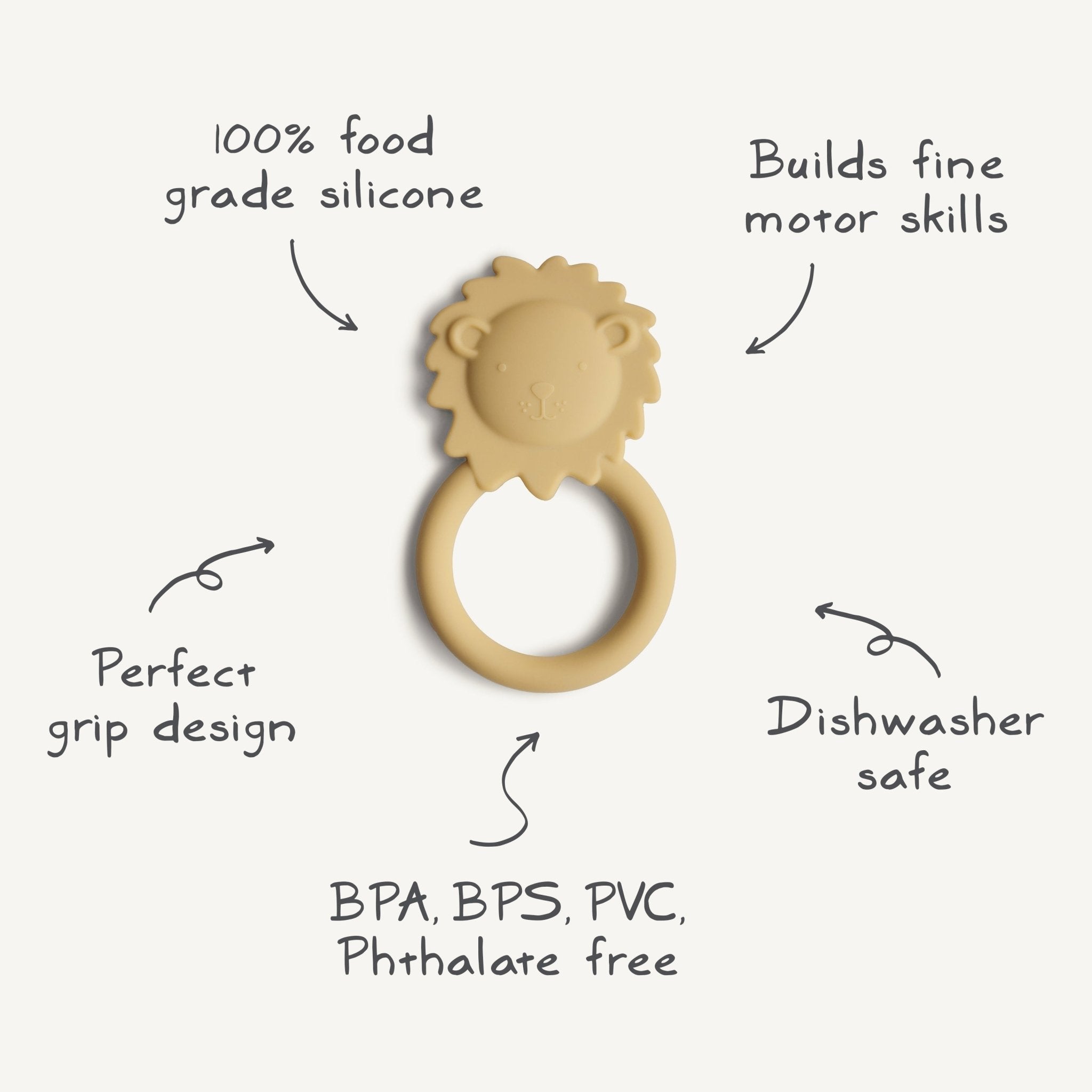 Lion Teether - Tenth & Pine - teether -