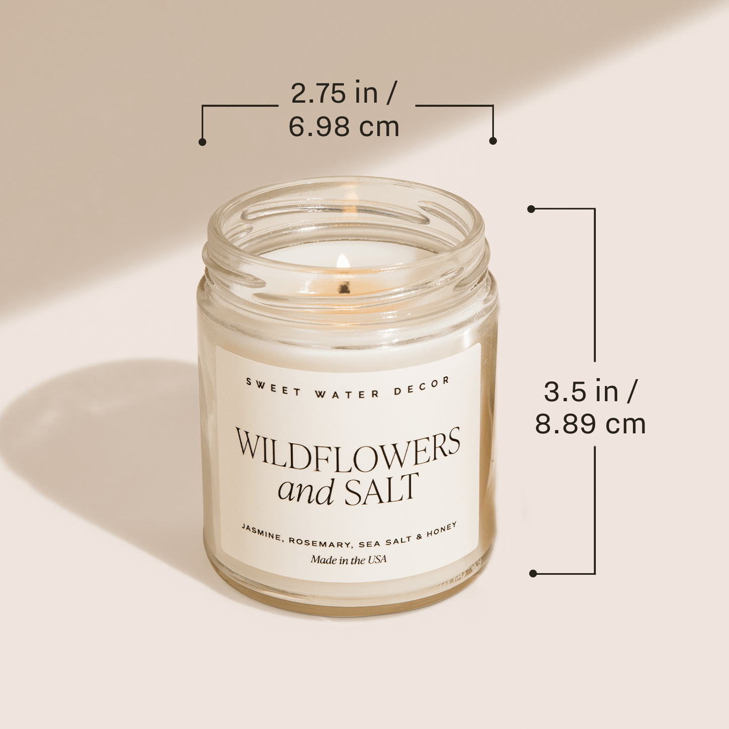 Love You Soy Candle Patterned - Clear Jar - 9 oz - Tenth & Pine - Candles -