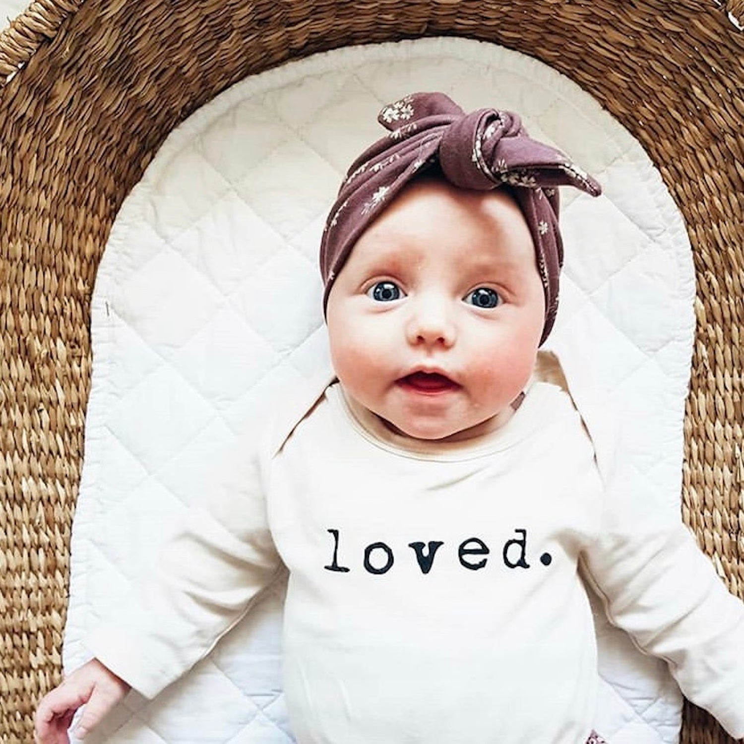 Baby Loved. Long - Sleeve Organic Cotton Bodysuit - Tenth & Pine - Long Sleeve Onesie - Black - 0 - 3M