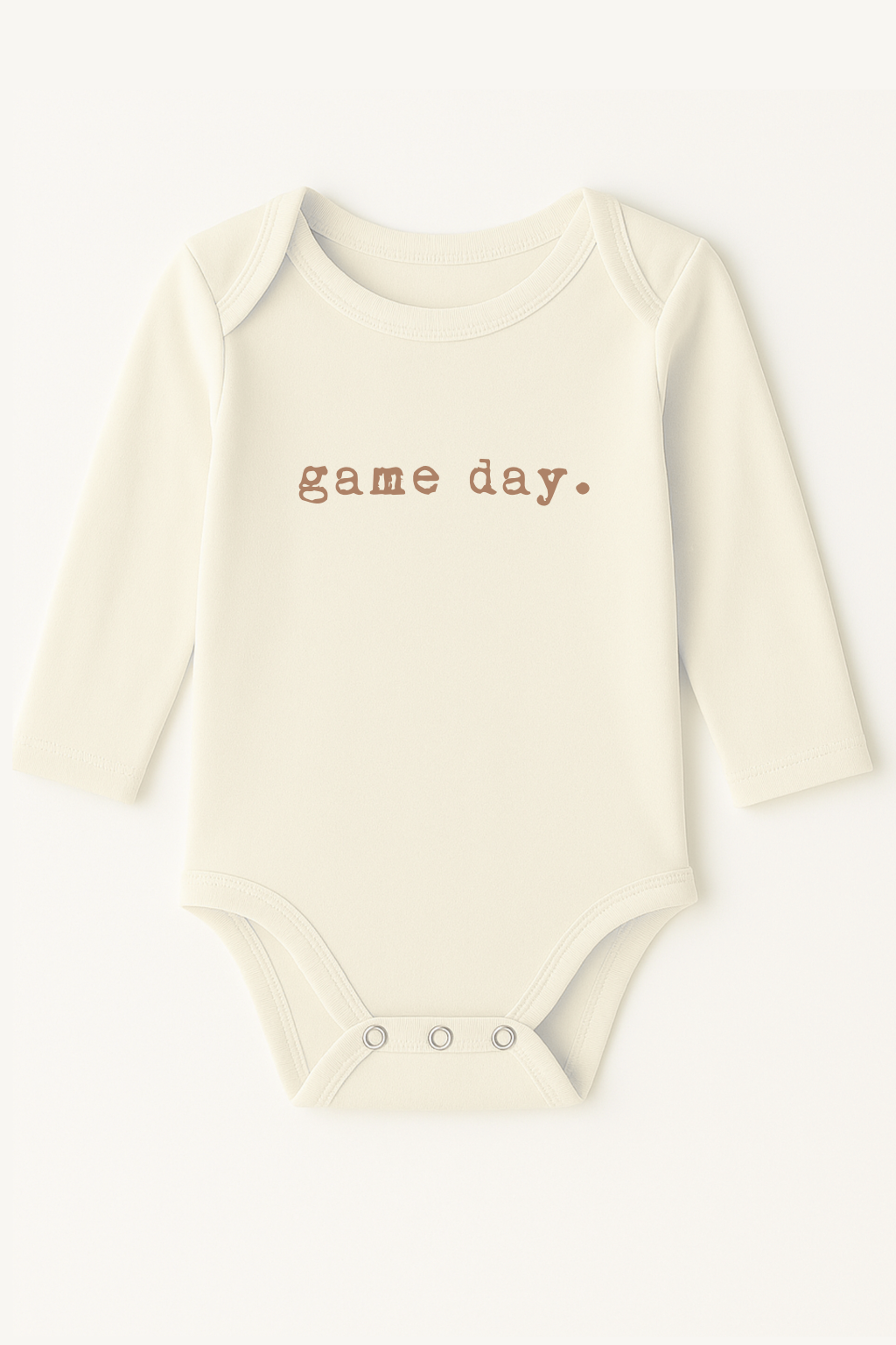 Game Day Clay Organic Cotton Baby Bodysuit Long Sleeve
