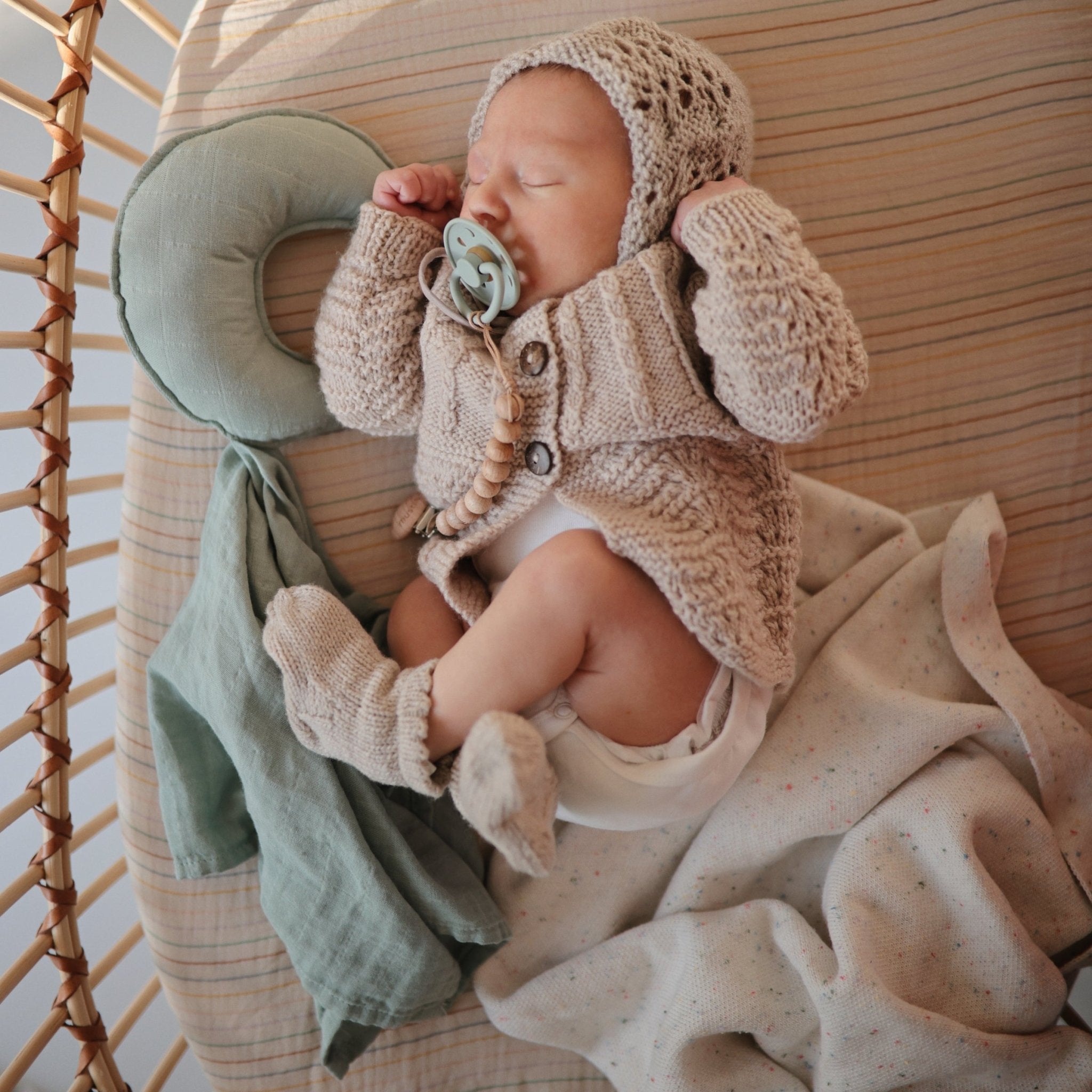 Moon Lovey Blanket - Tenth & Pine - blankets - Blush