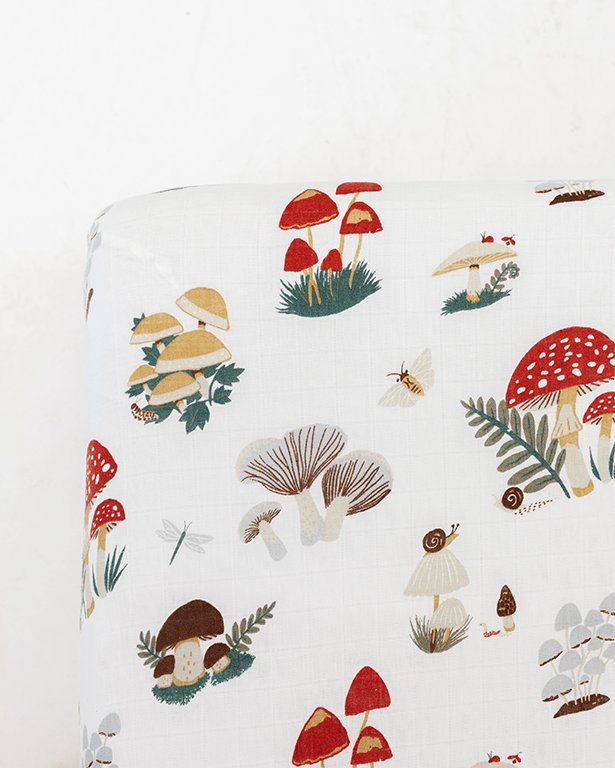 Mushroom Crib Sheet - Tenth & Pine - Crib Sheets -