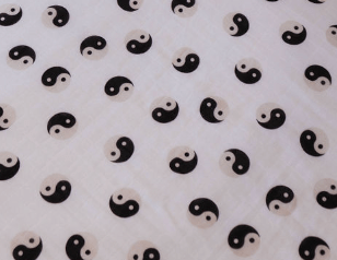 Muslin Quilt | Black & White Yin Yang / Stripe - Tenth & Pine - Quilt - forever french baby