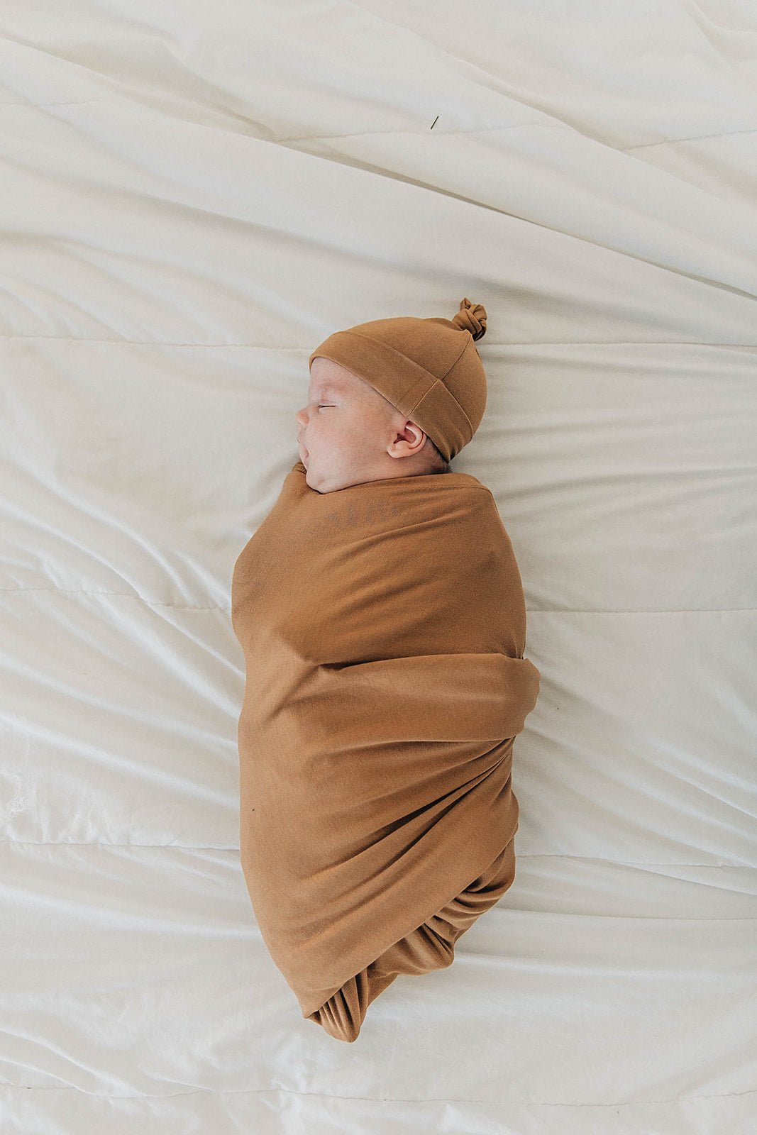 Mustard Bamboo Stretch Swaddle - Tenth & Pine -