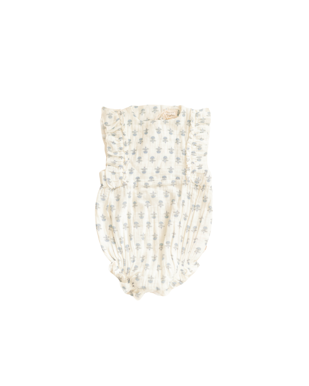 Organic Cotton Muslin Flutter Sleeve Bubble Romper
