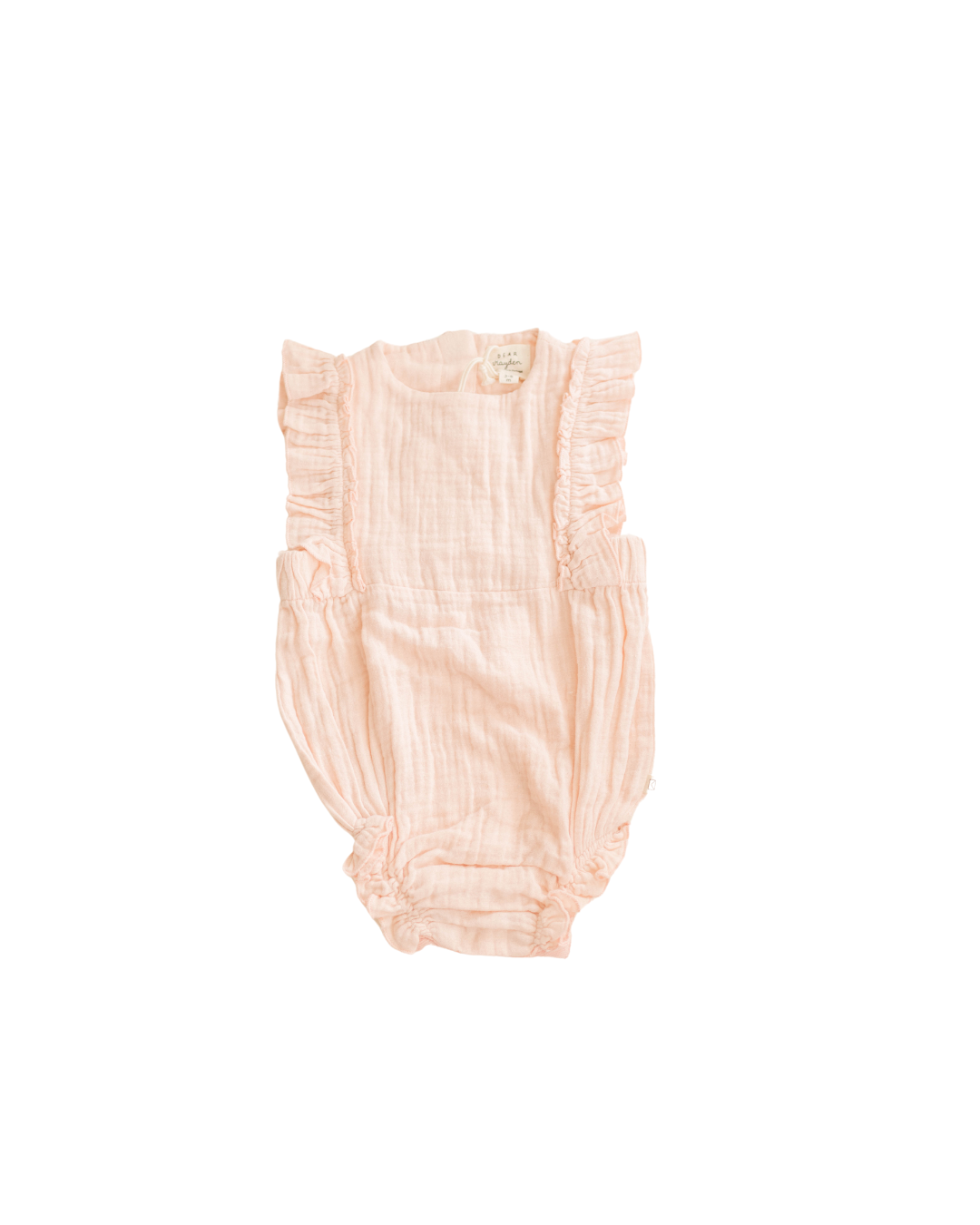 Organic Cotton Muslin Flutter Sleeve Bubble Romper