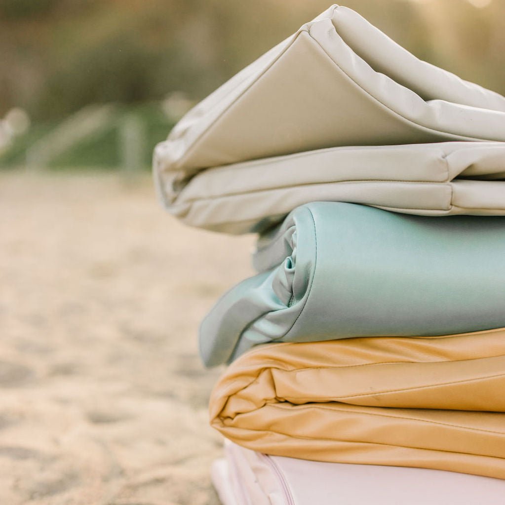 Pebble Vegan Leather Mat - Tenth & Pine - Vegan Leather Padded Mat - Mega