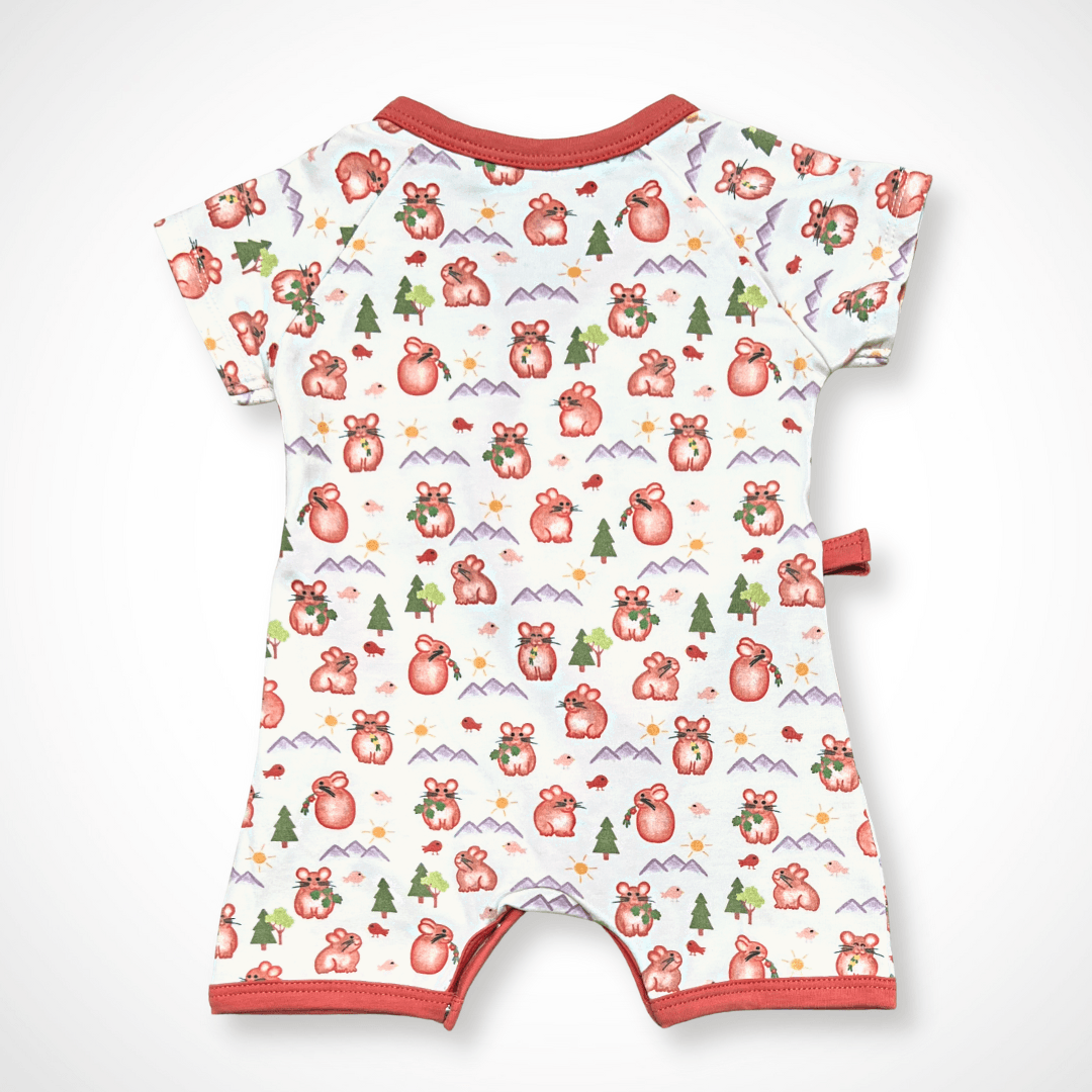 Pika Kimono Shorty | Organic Pima Cotton - Tenth & Pine - Summer Outfits - 0 - 3M - Kolorful