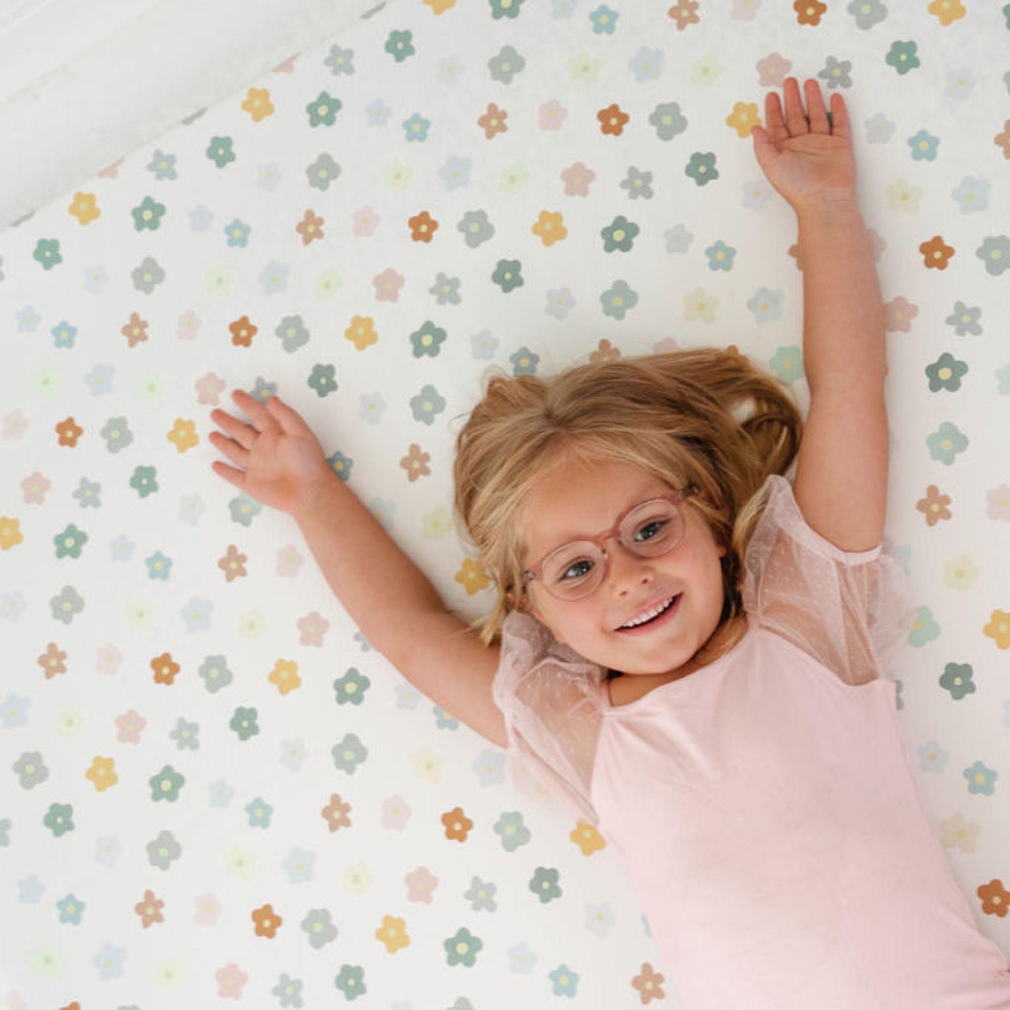 Playful Posies Vegan Leather Mat - Tenth & Pine - Vegan Leather Padded Mat - Standard