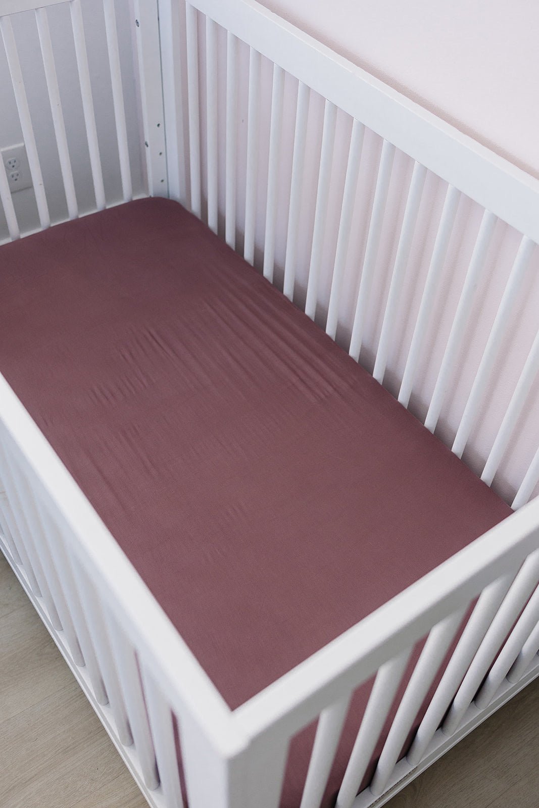 Plum Bamboo Stretch Crib Sheet - Tenth & Pine -