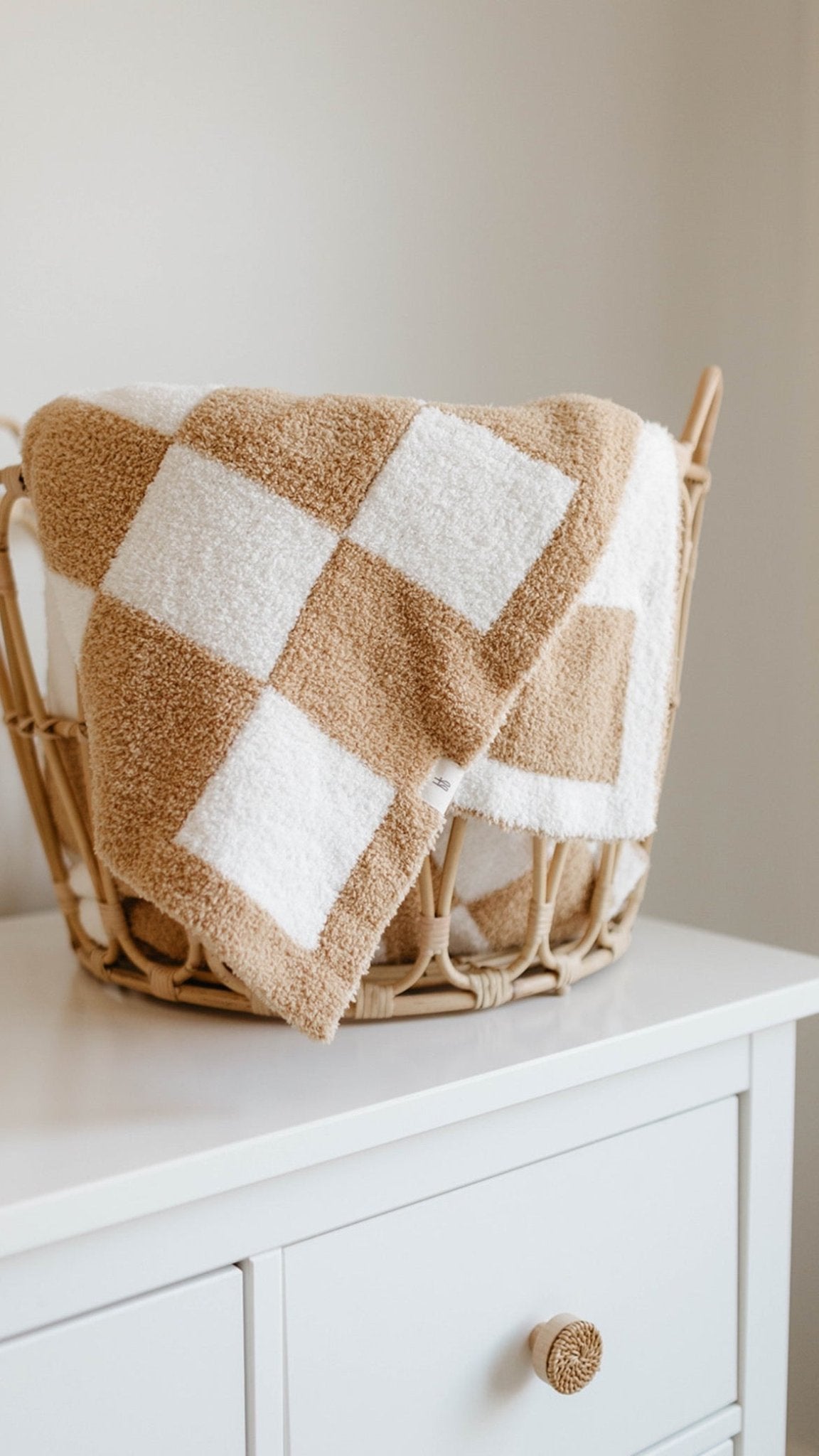 Plush Blanket | Original Checkerboard - Tenth & Pine - Swaddling Blankets - Baby/Toddler 45x45 inches