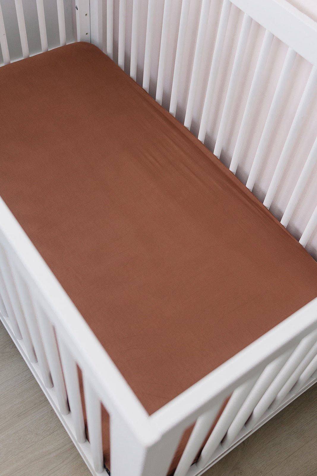 Rust Bamboo Stretch Crib Sheet - Tenth & Pine -