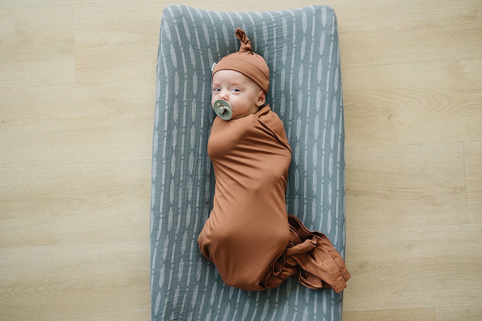 Rust Bamboo Stretch Swaddle - Tenth & Pine -