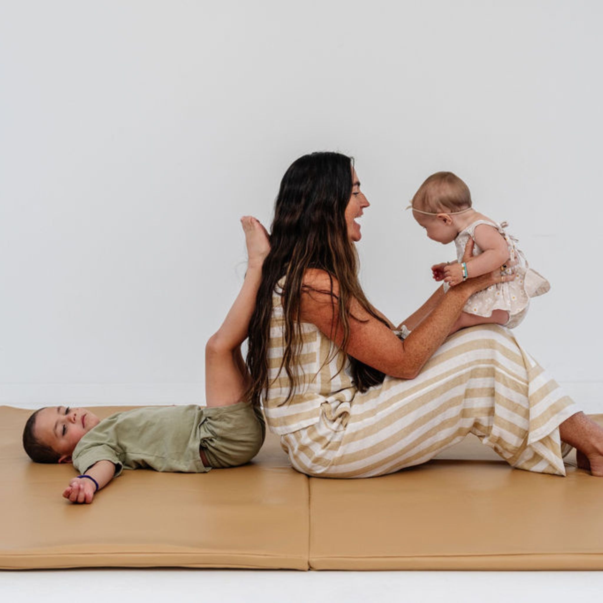 Sand Vegan Leather Mat - Tenth & Pine - Vegan Leather Padded Mat - Epic