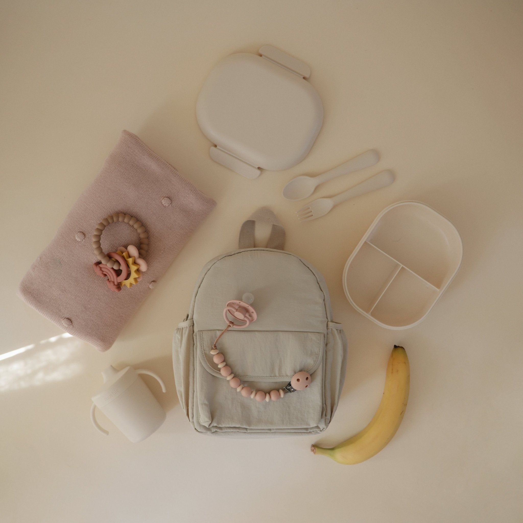 Silicone Pacifier Clip | Luna - Tenth & Pine - Pacifier Clip - Faux Wood