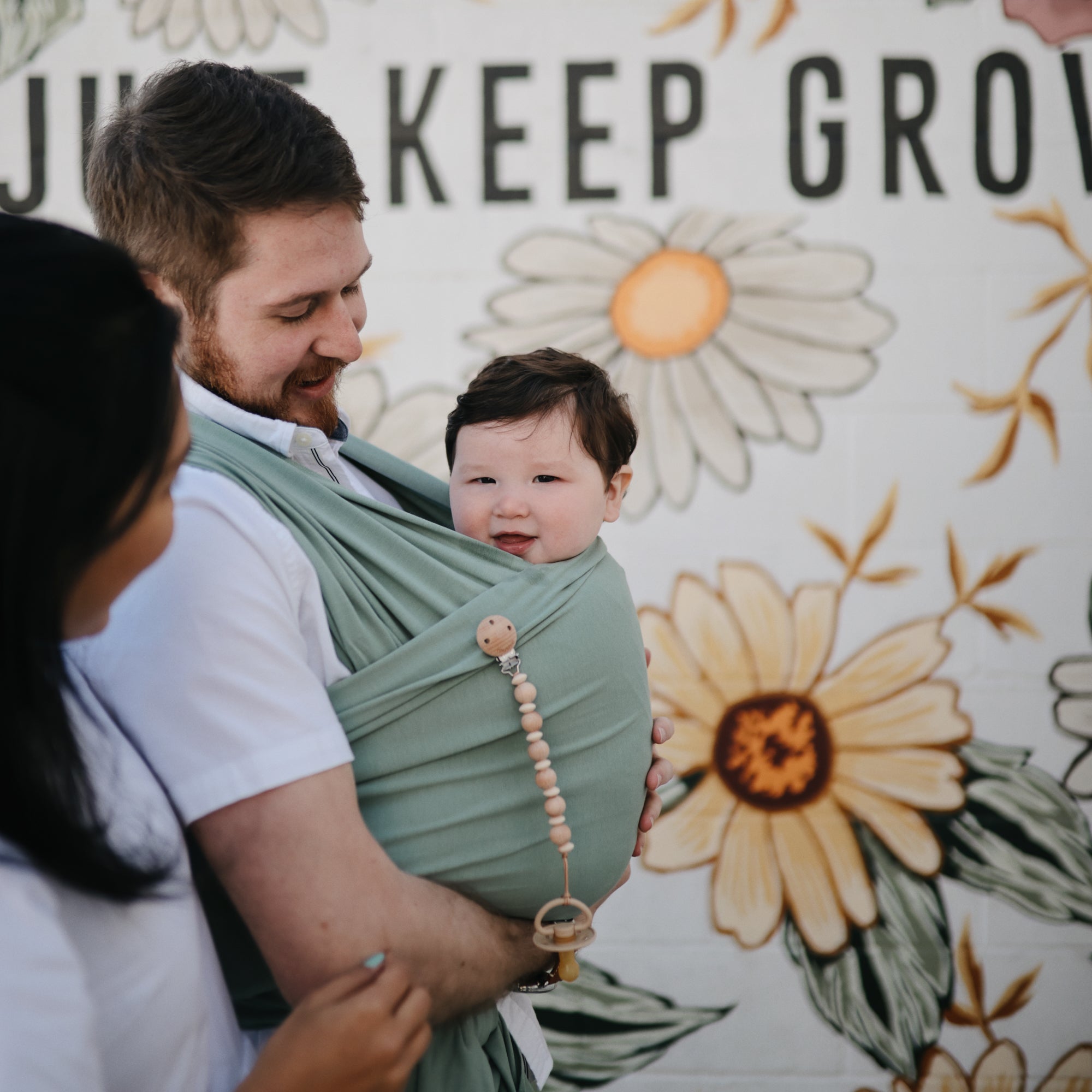 Silicone Pacifier Clip | Luna - Tenth & Pine - Pacifier Clip - Faux Wood