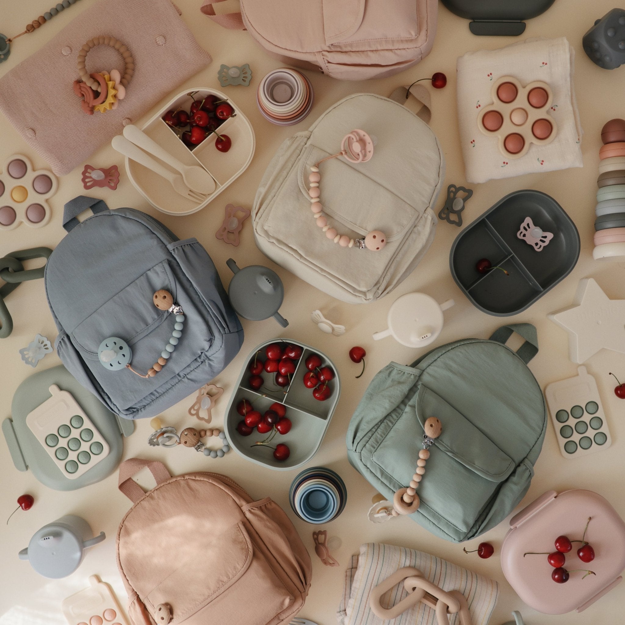 Silicone Pacifier Clip | Luna - Tenth & Pine - Pacifier Clip - Faux Wood