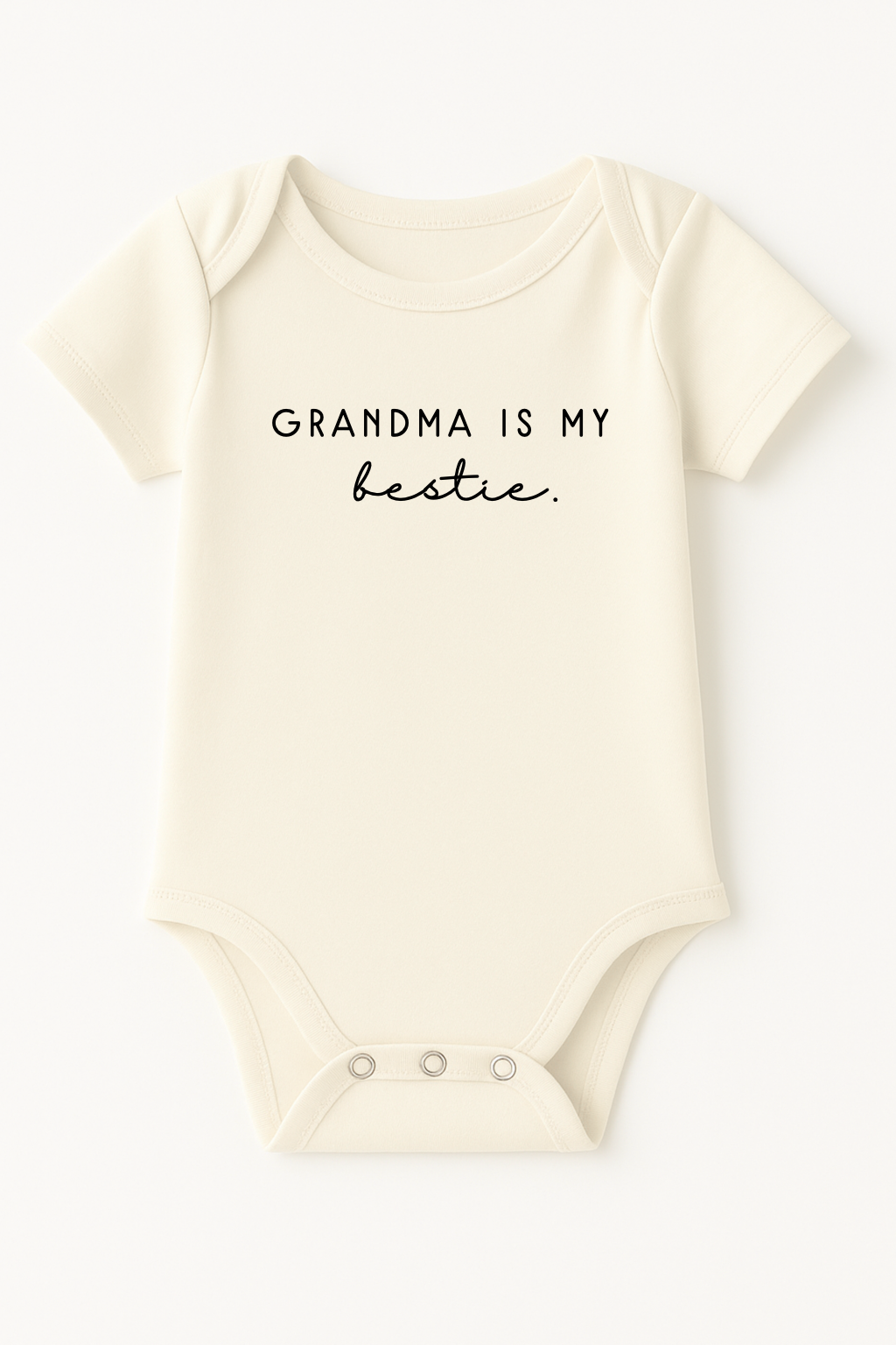 Grandma is my Bestie Organic Cotton Baby Bodysuit Short Sleeve