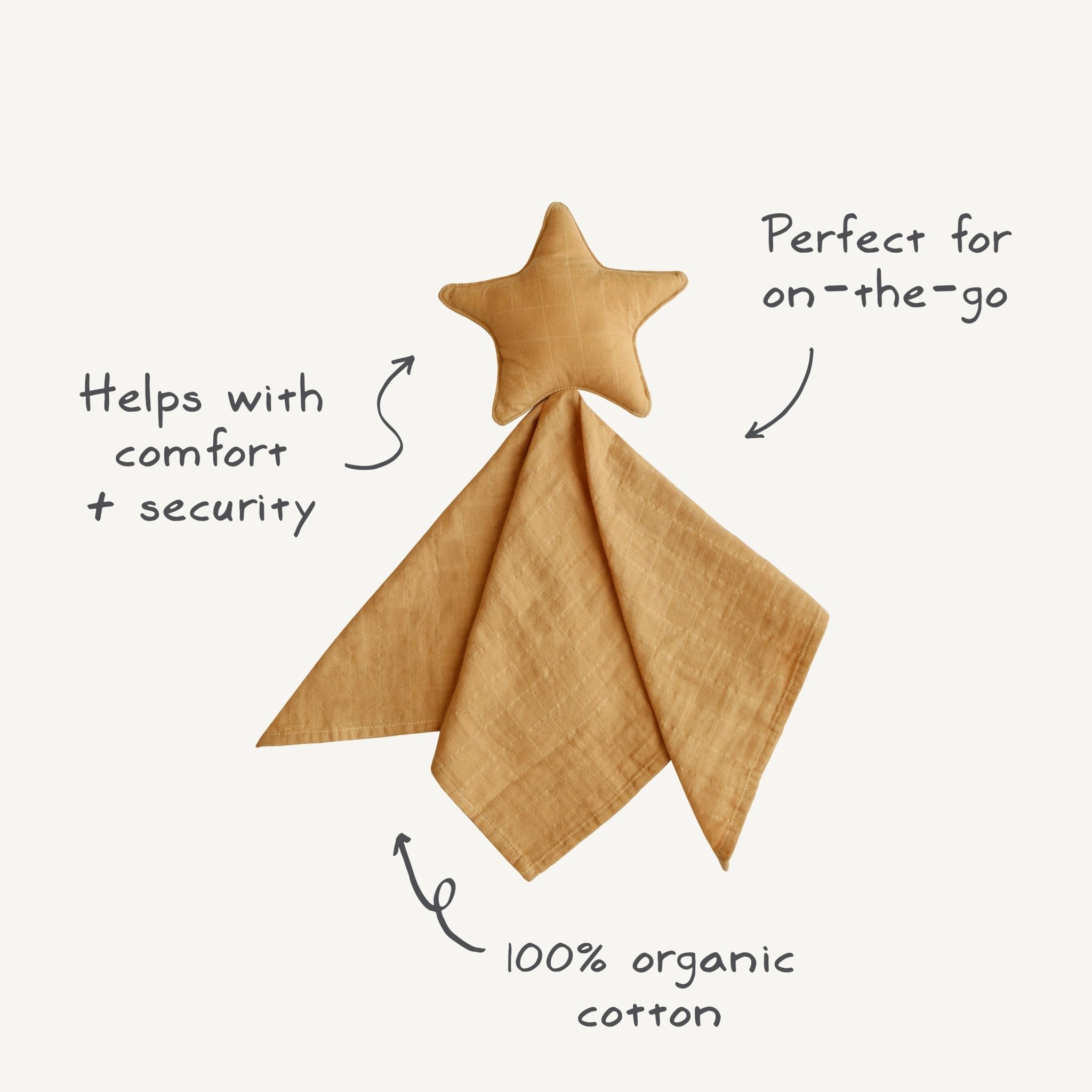 Star Lovey Blanket - Tenth & Pine - Blanket - Fog