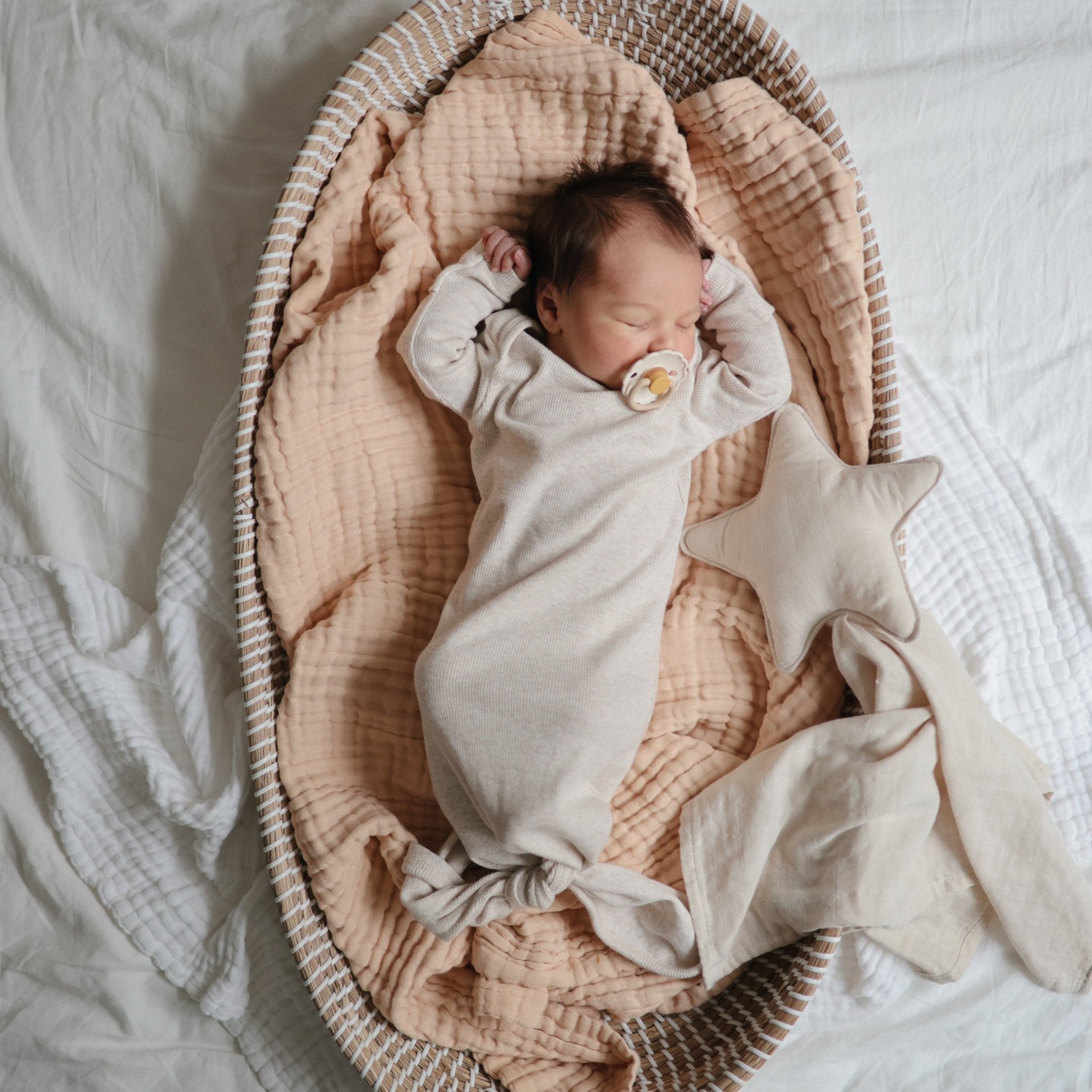 Star Lovey Blanket - Tenth & Pine - Blanket - Fog