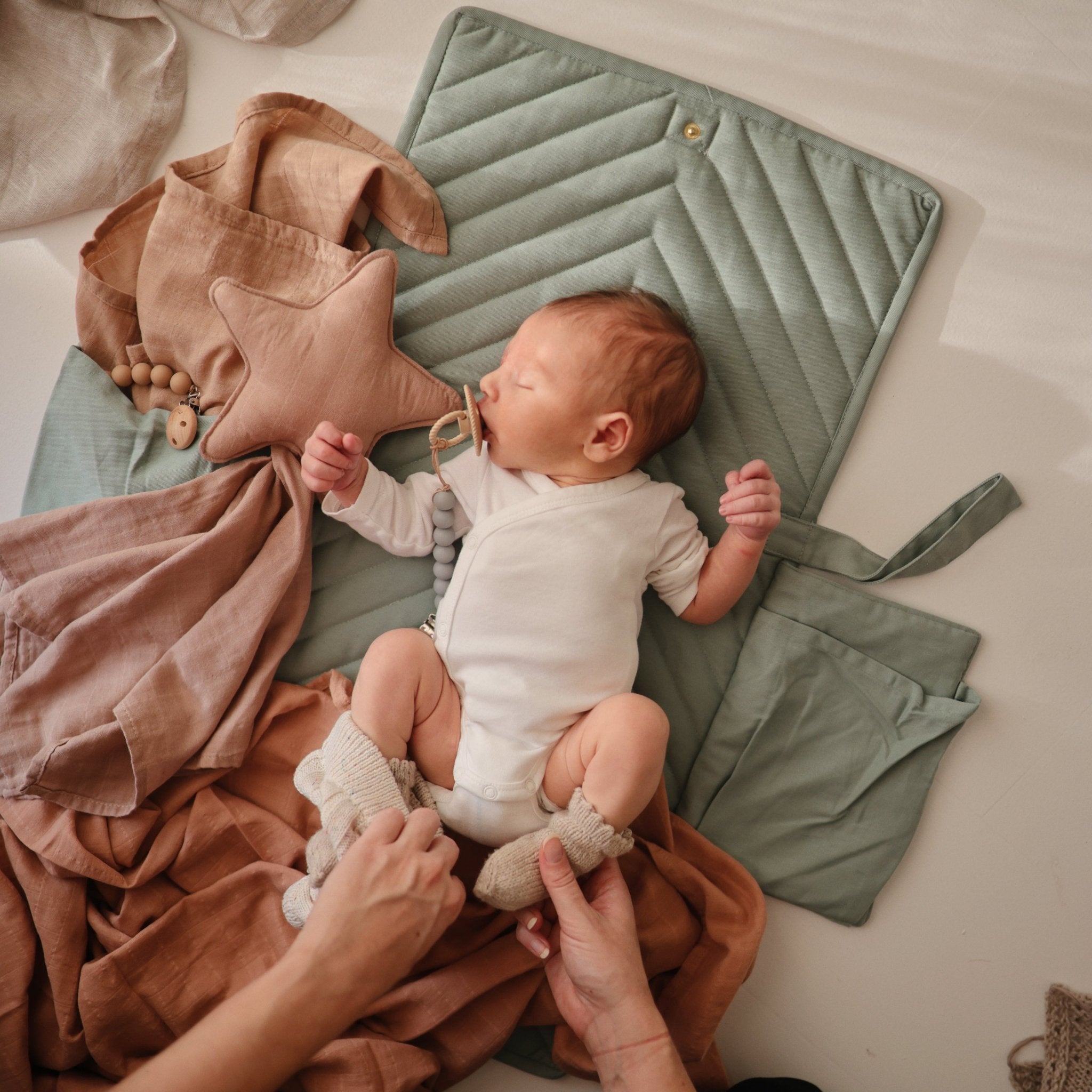 Star Lovey Blanket - Tenth & Pine - Blanket - Fog