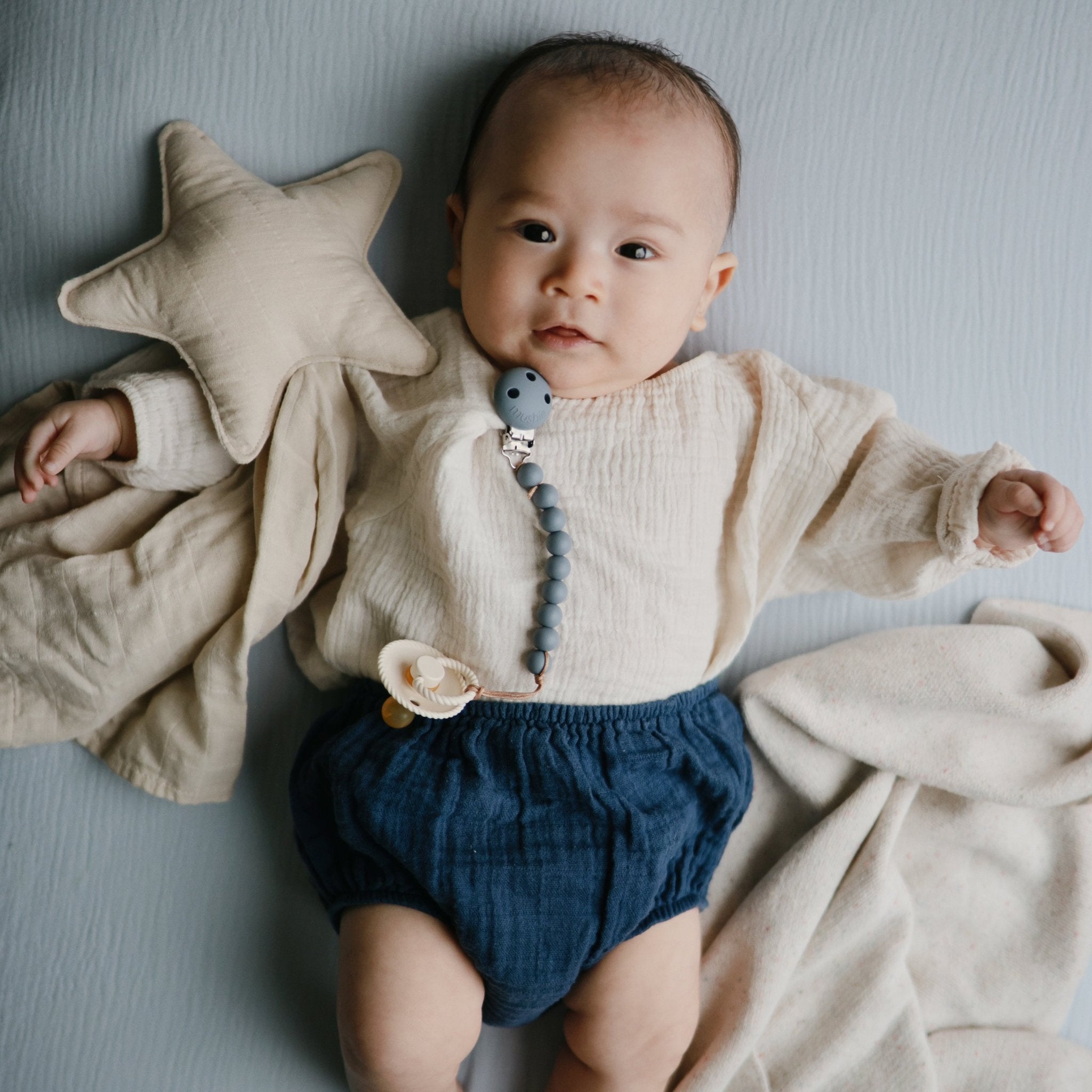 Star Lovey Blanket - Tenth & Pine - Blanket - Fog