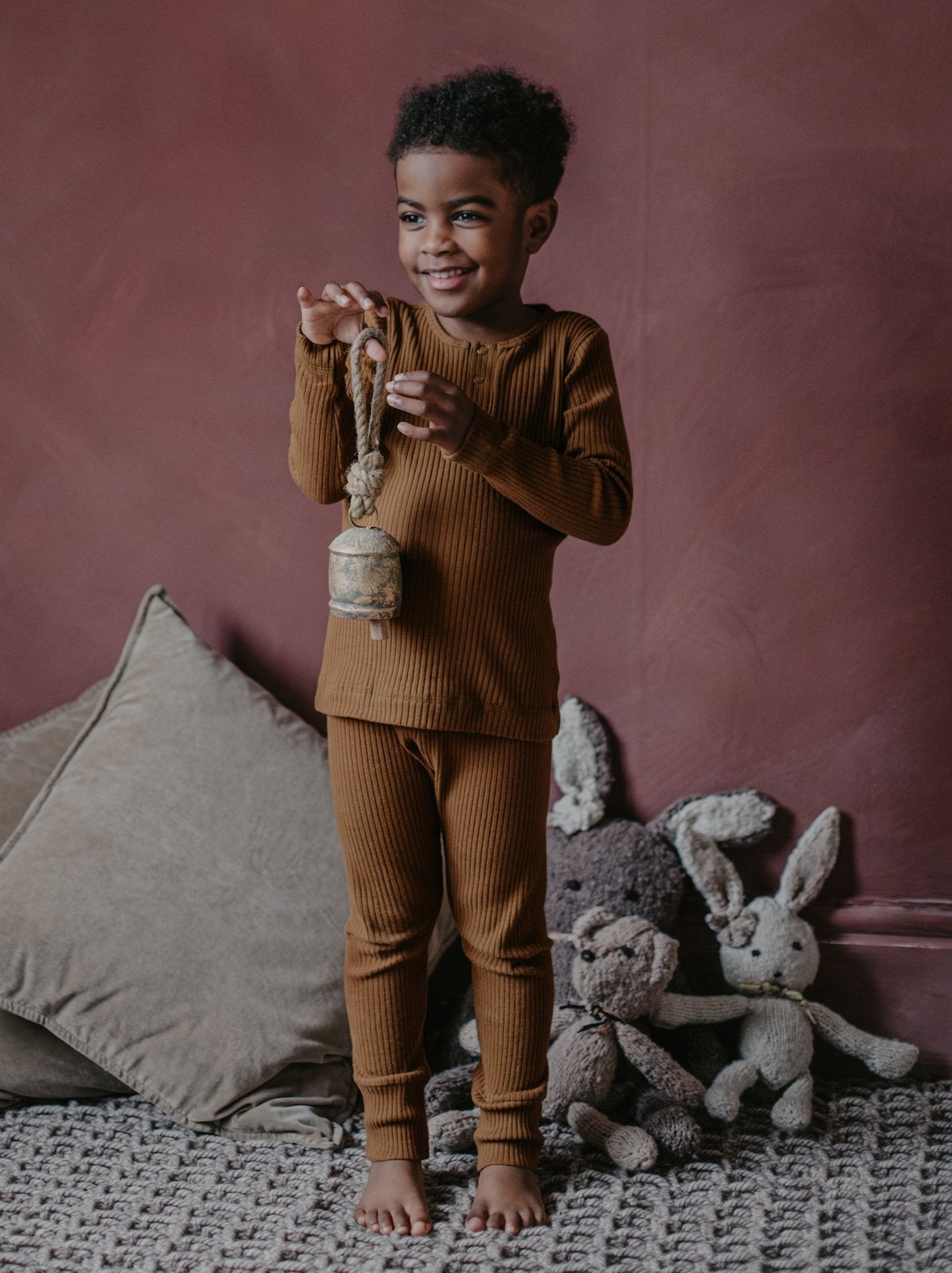 The Ribbed Legging - Tenth & Pine - Leggings - 0 - 3 months - antique rose
