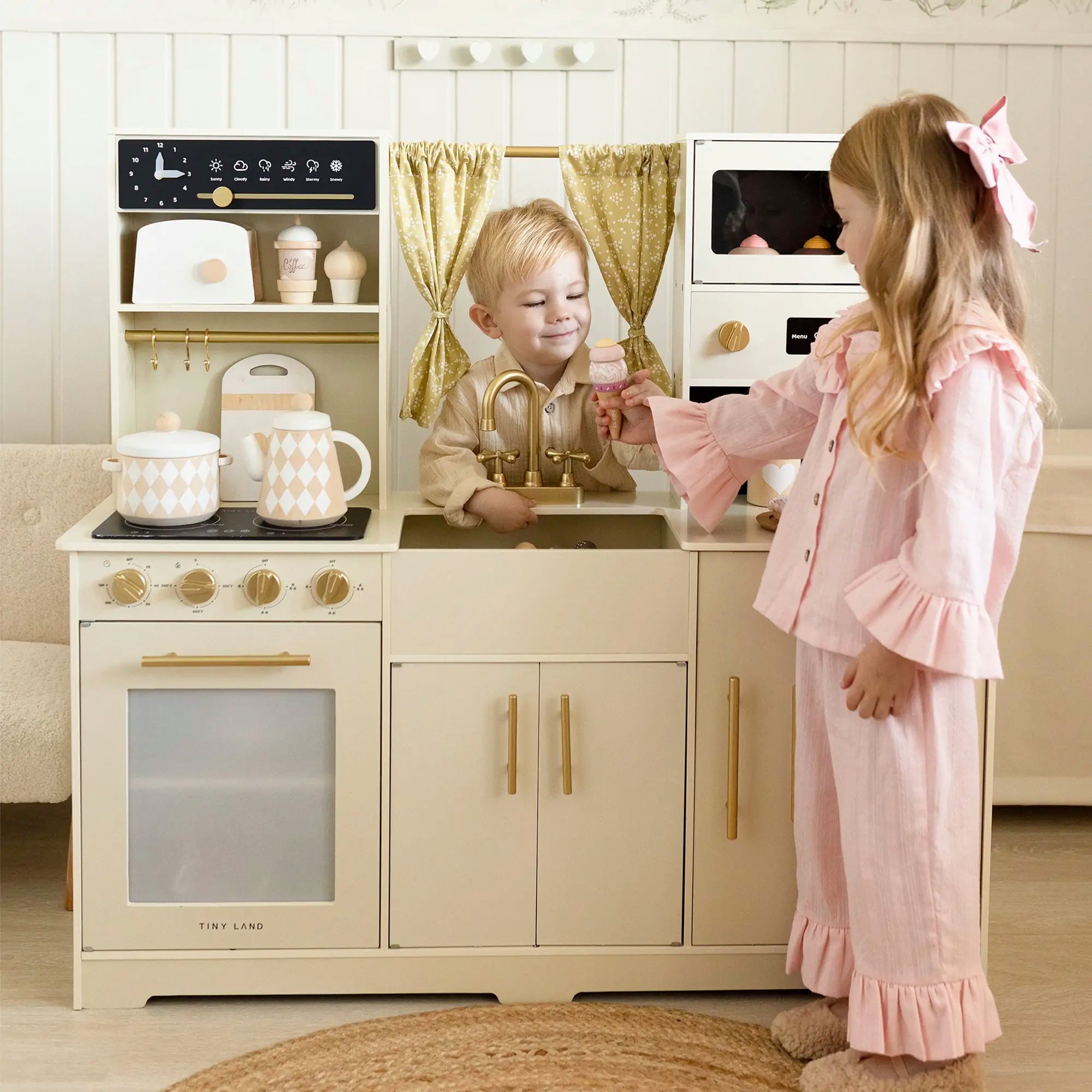 Tiny Land® Iconic Play Kitchen - Cream - Tenth & Pine - Toy -